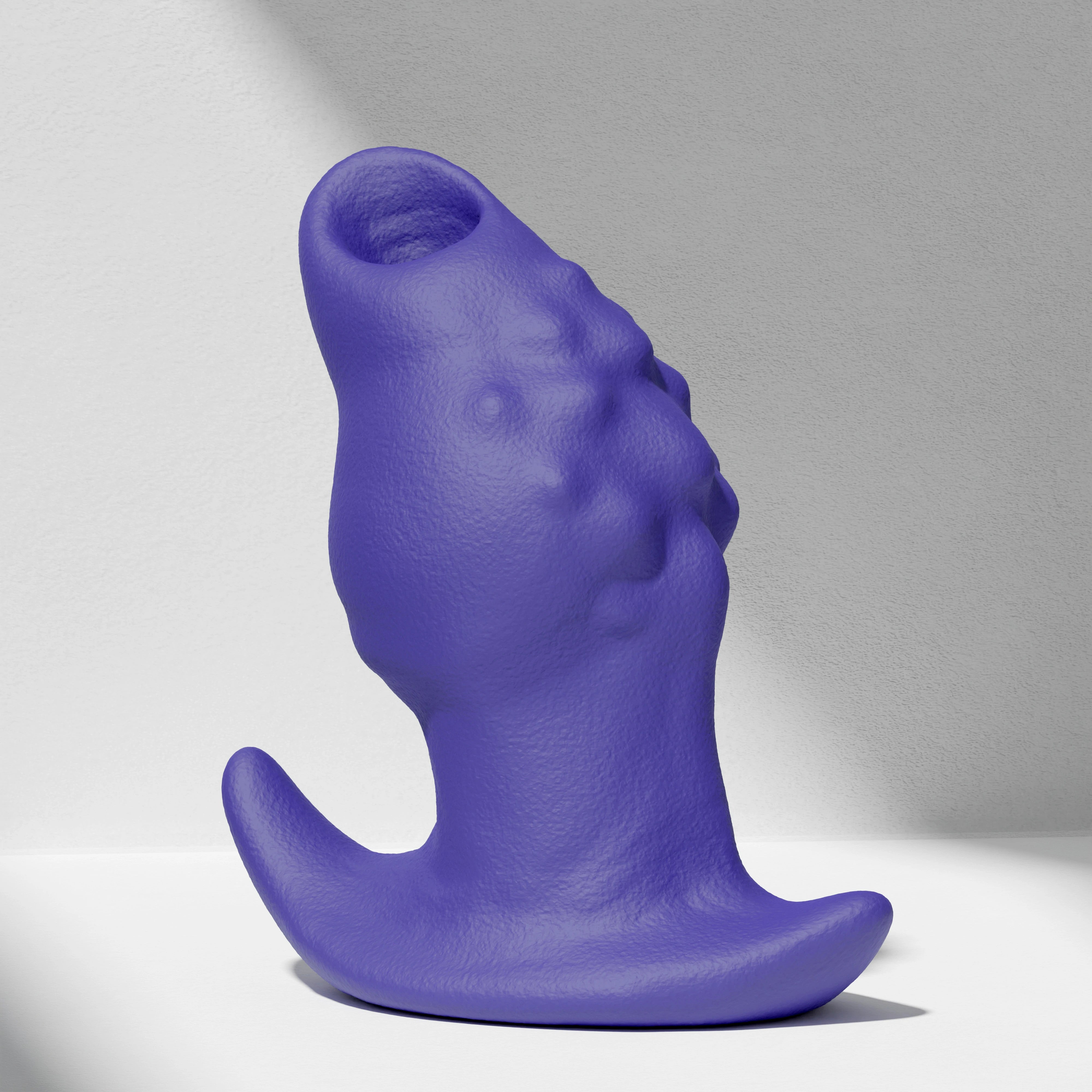 GreedyCluster GREEDYHOLE TUNNEL PLUG 02 silicone tunnel butt plug blue product view