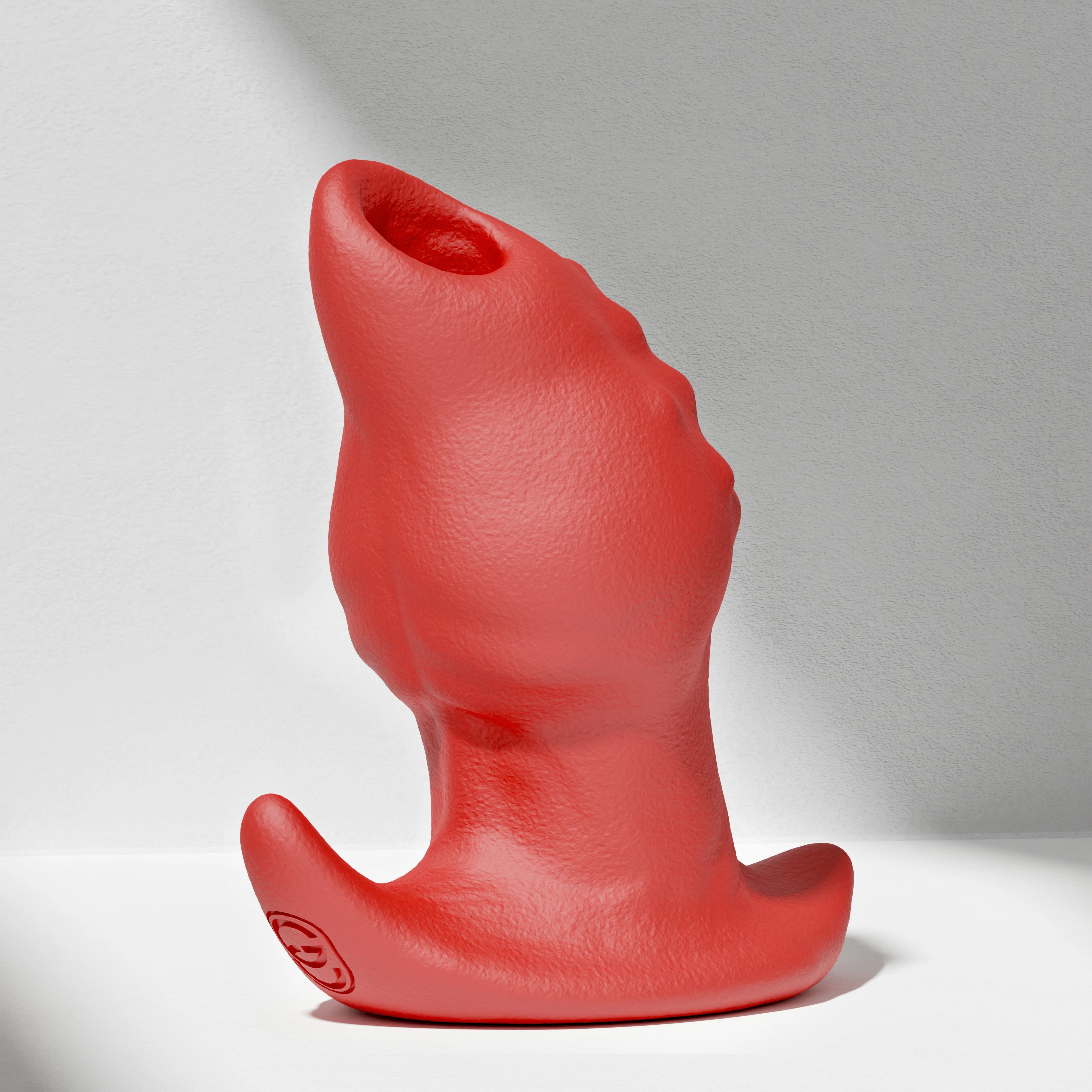 GreedyCluster GREEDYHOLE TUNNEL PLUG 02 silicone tunnel butt plug red product view