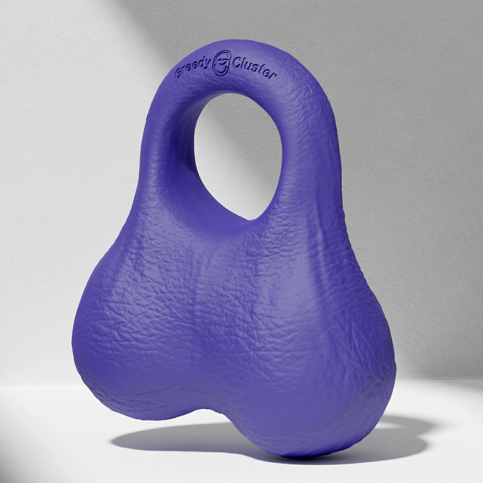 GreedyCluster O-RING 02 platinum silicone cock ring with balls, Azure blue