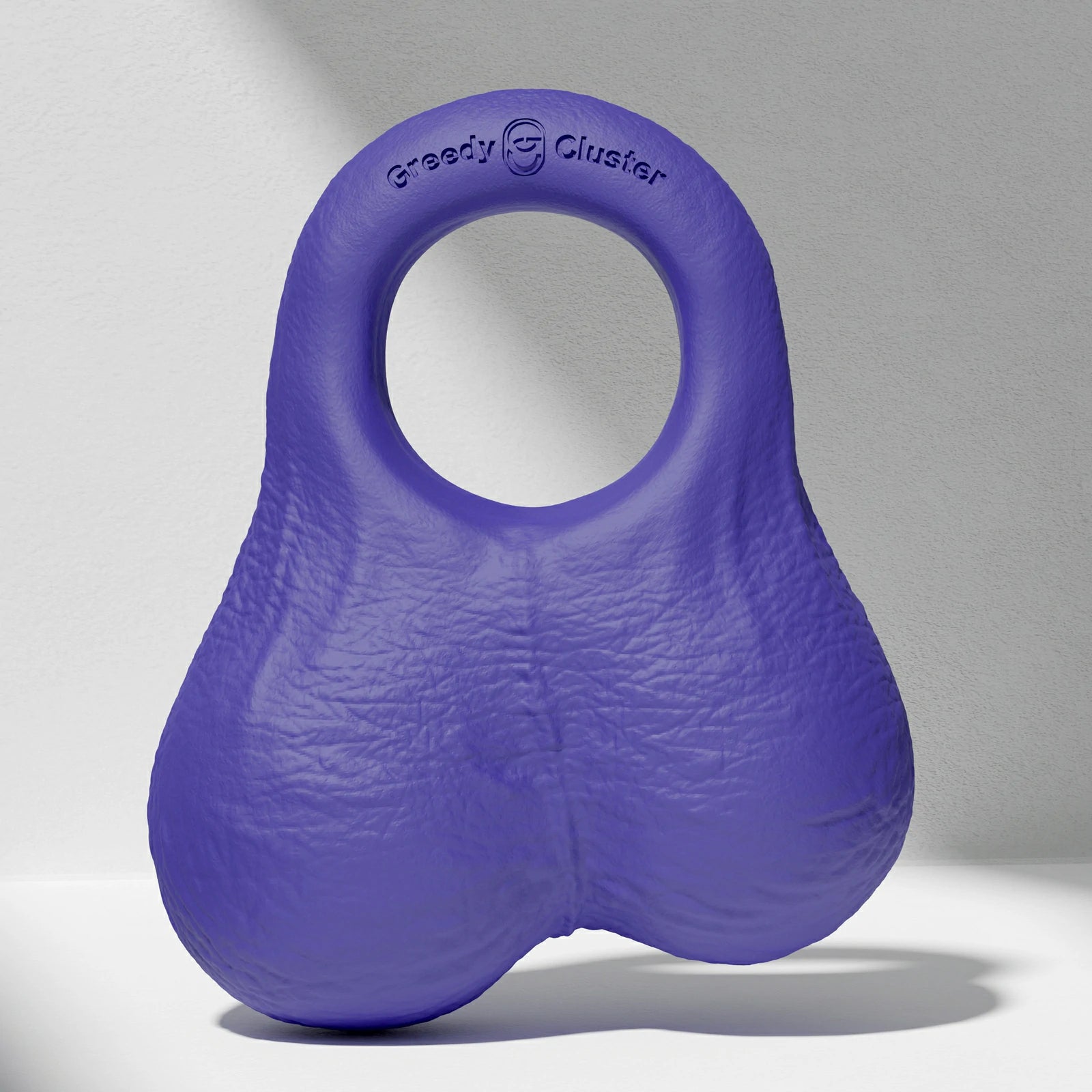 GreedyCluster O-RING 02 platinum silicone cock ring with balls, Azure blue