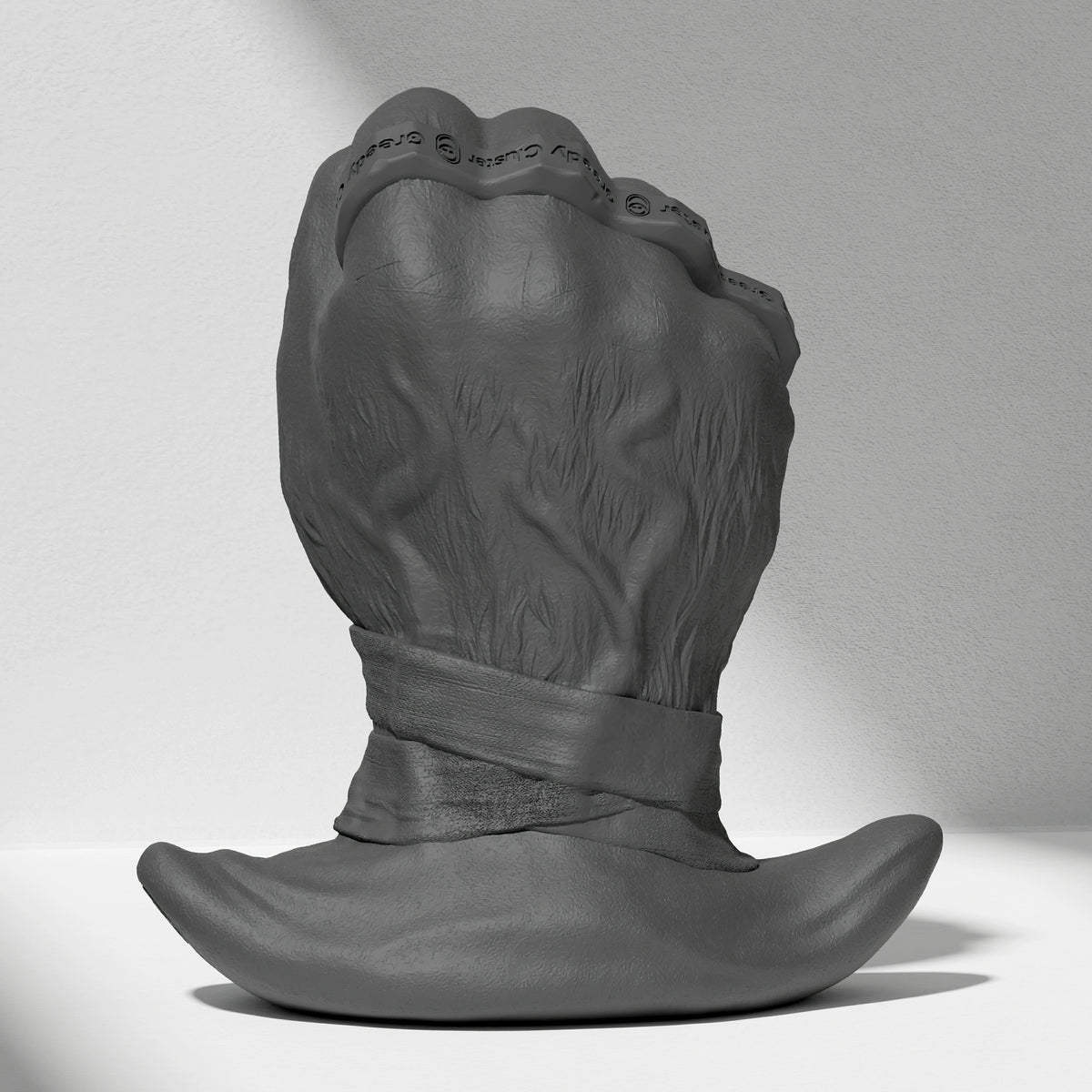 GreedyCluster ROGUE PUNCH STOPPER fist-shaped silicone dildo for anal fisting in Charcoal
