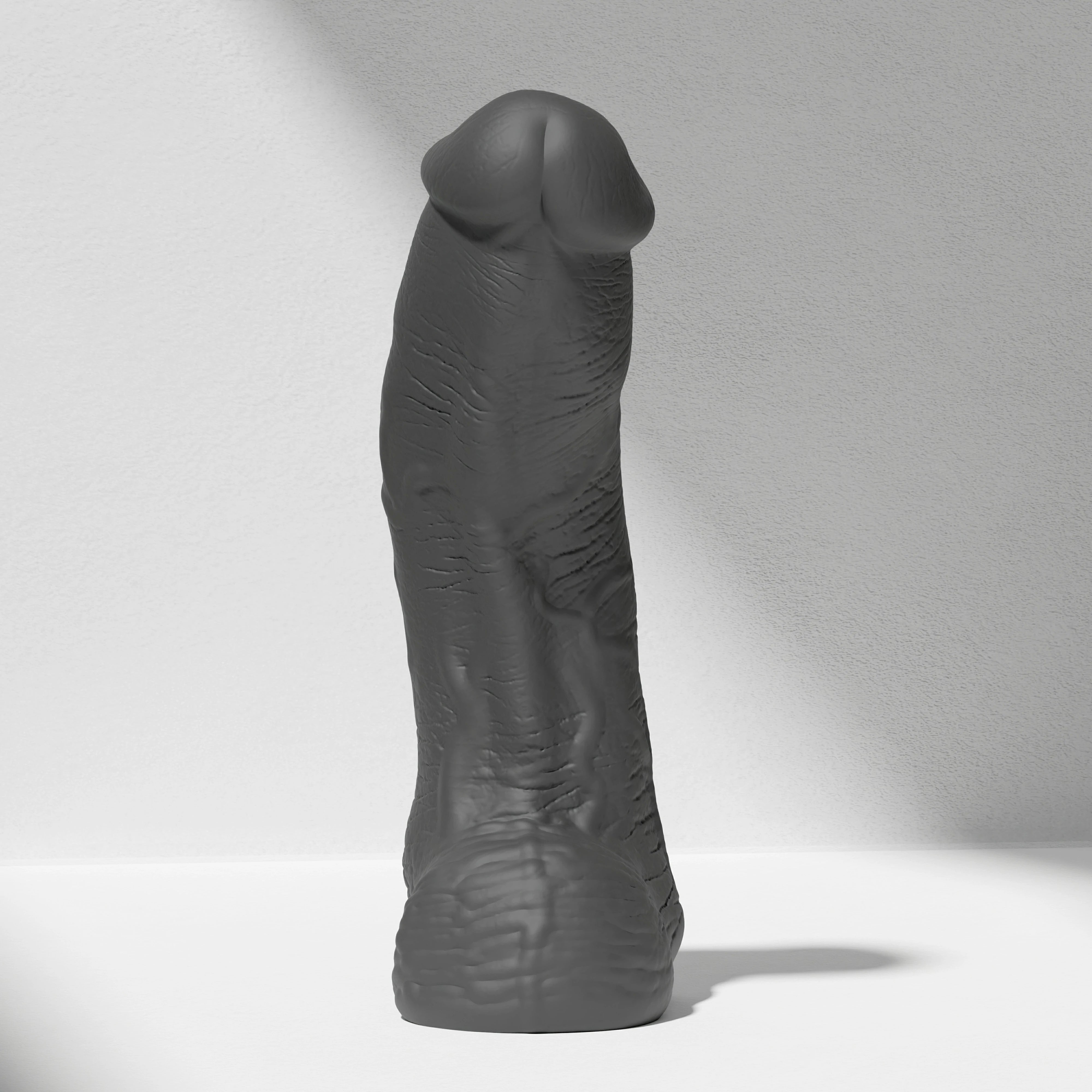 GreedyCluster SERGEANT realistic silicone dildo for depth training in Charcoal