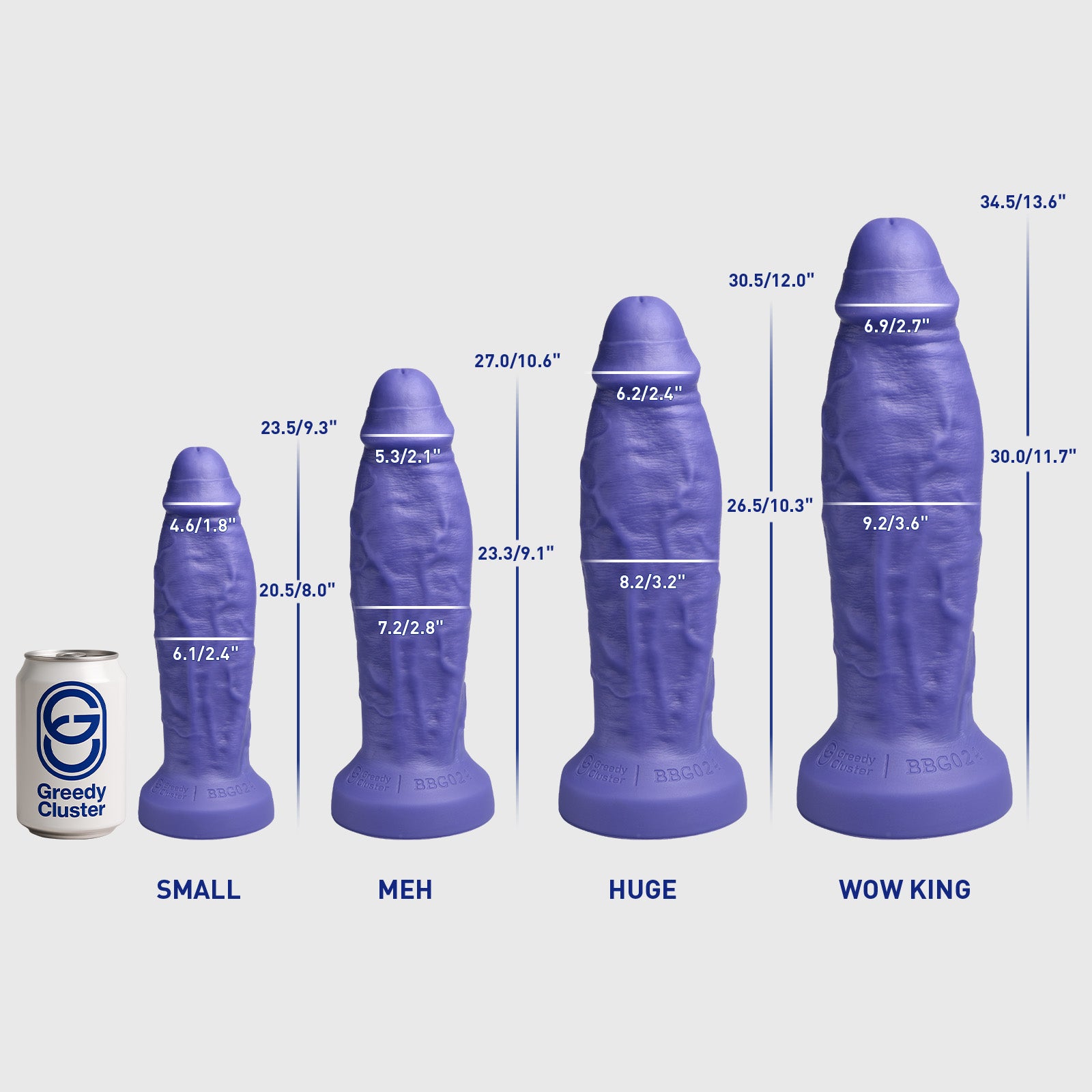 GreedyCluster BBG024 WADE rideable silicone dildo, product detail