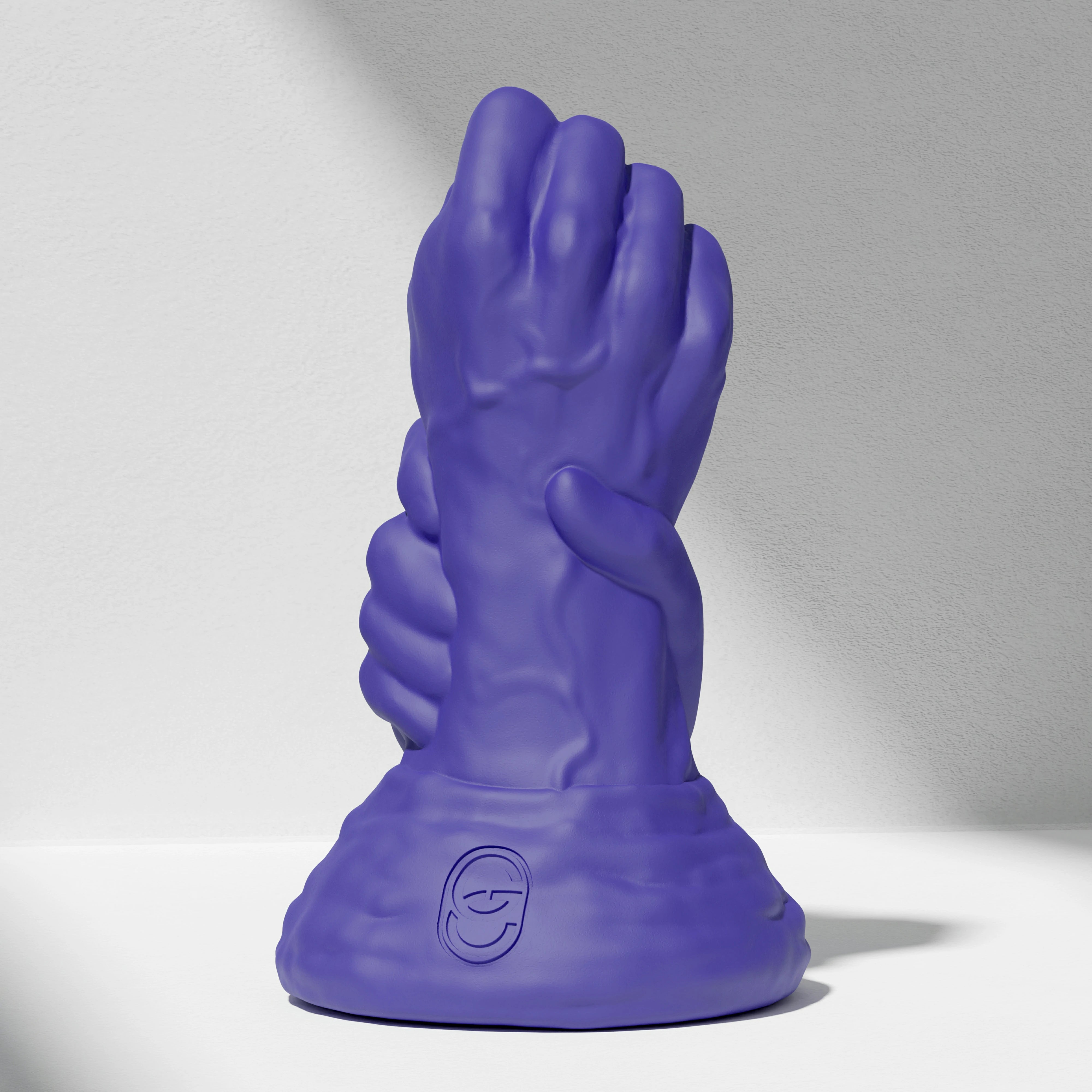 GreedyCluster DOUBLE FF DILDO double-fist silicone butt plug, Azure blue