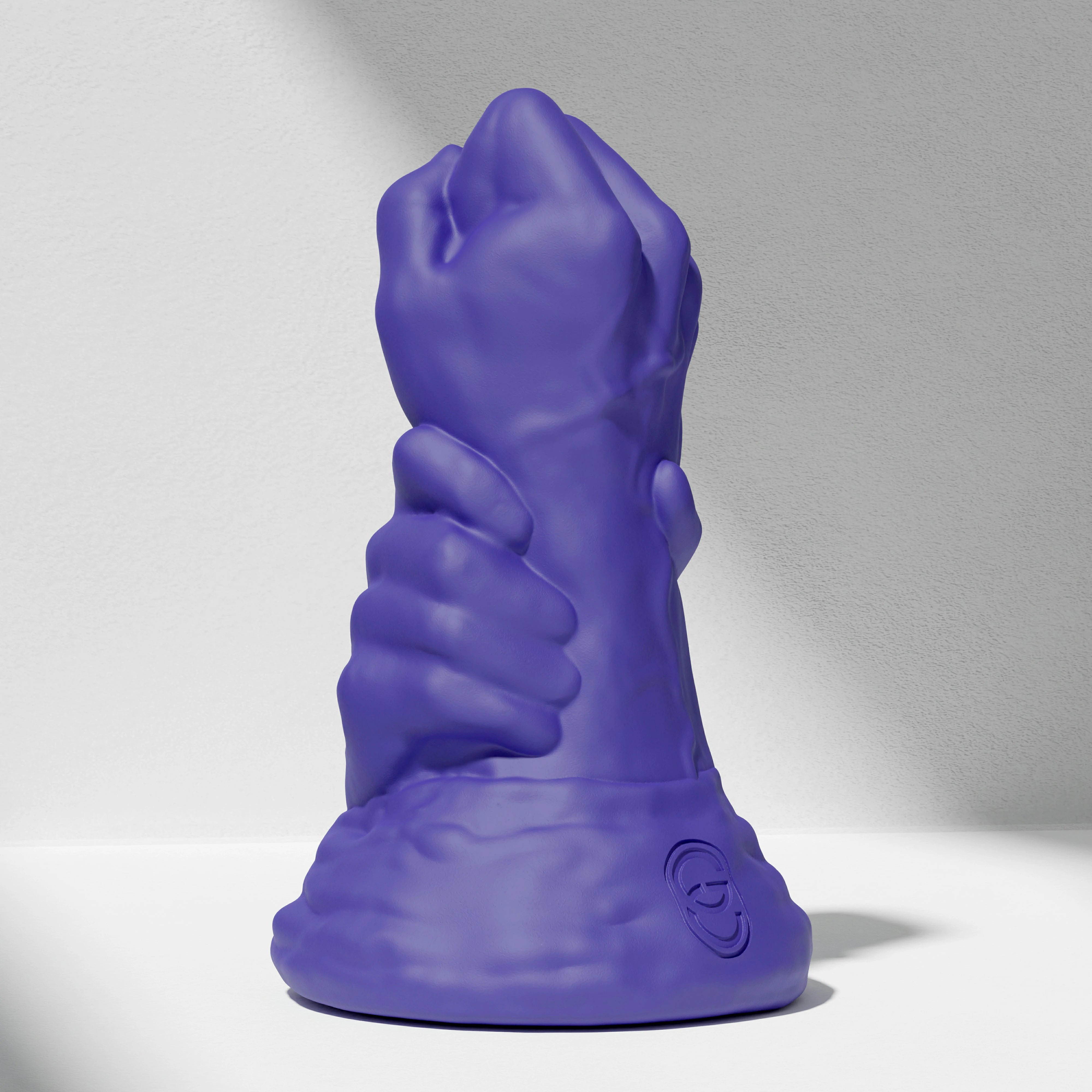 GreedyCluster DOUBLE FF DILDO double-fist silicone butt plug, Azure blue