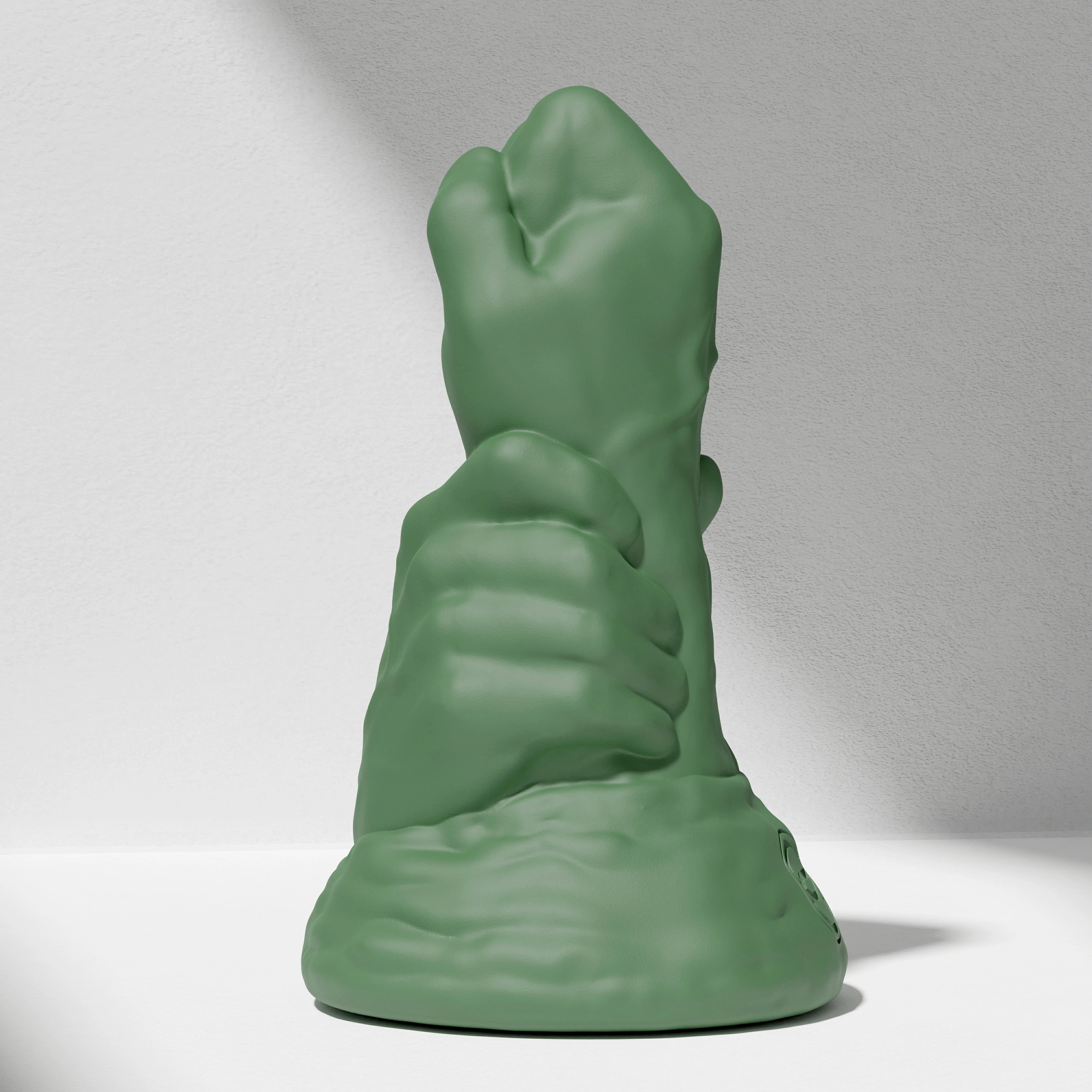 GreedyCluster DOUBLE FF DILDO double-fist silicone butt plug, vivid green