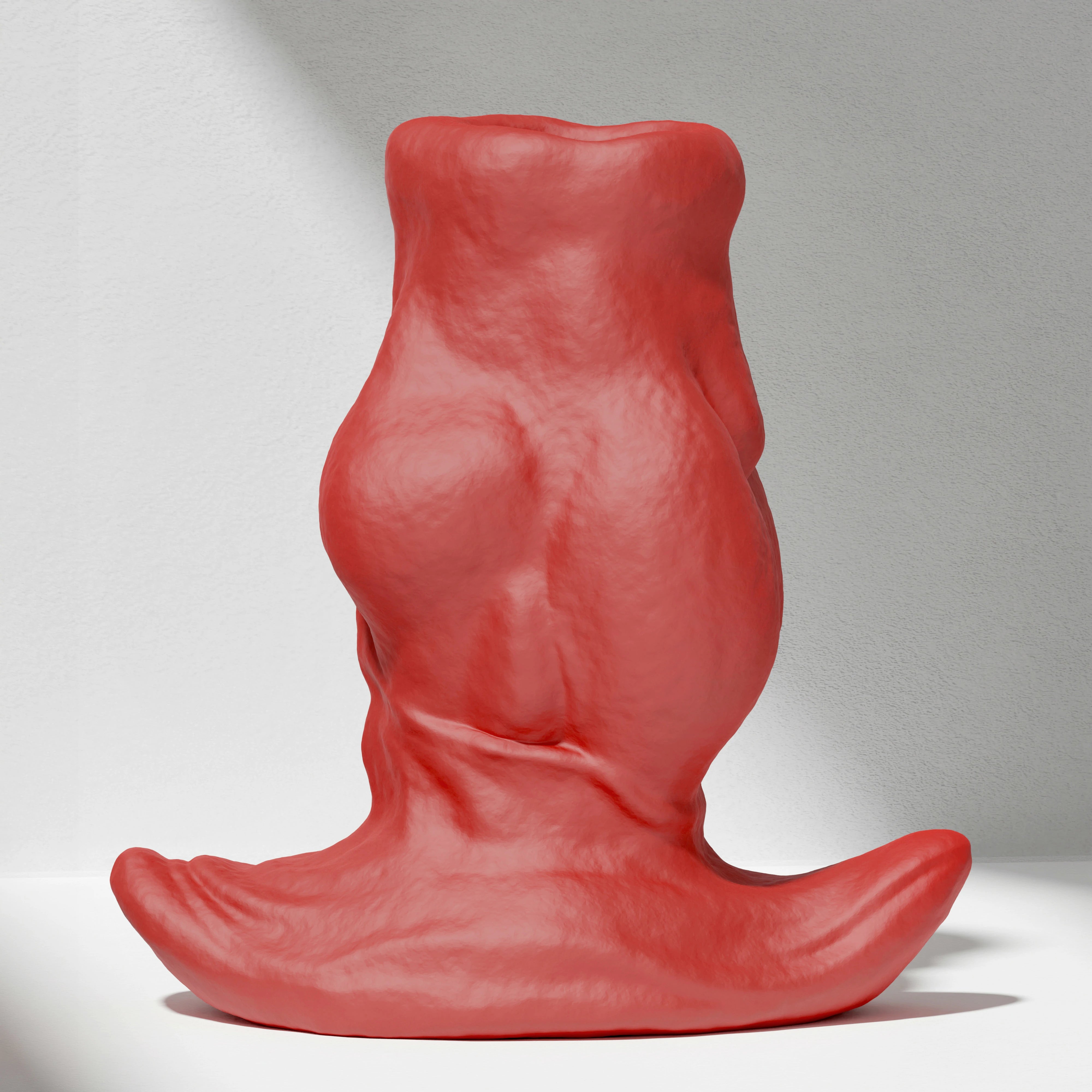 GreedyCluster GREEDY HOLE TUNNEL PLUG 01 hollow silicone butt plug in Scarlett, front view
