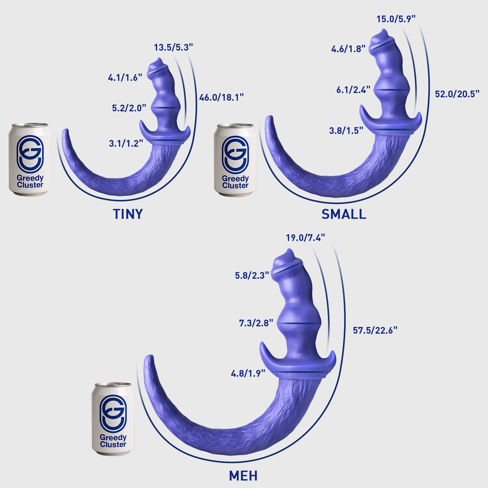 GreedyCluster PUP WOOF TAIL PLUG silicone anal plug with sculpted pup tail detail