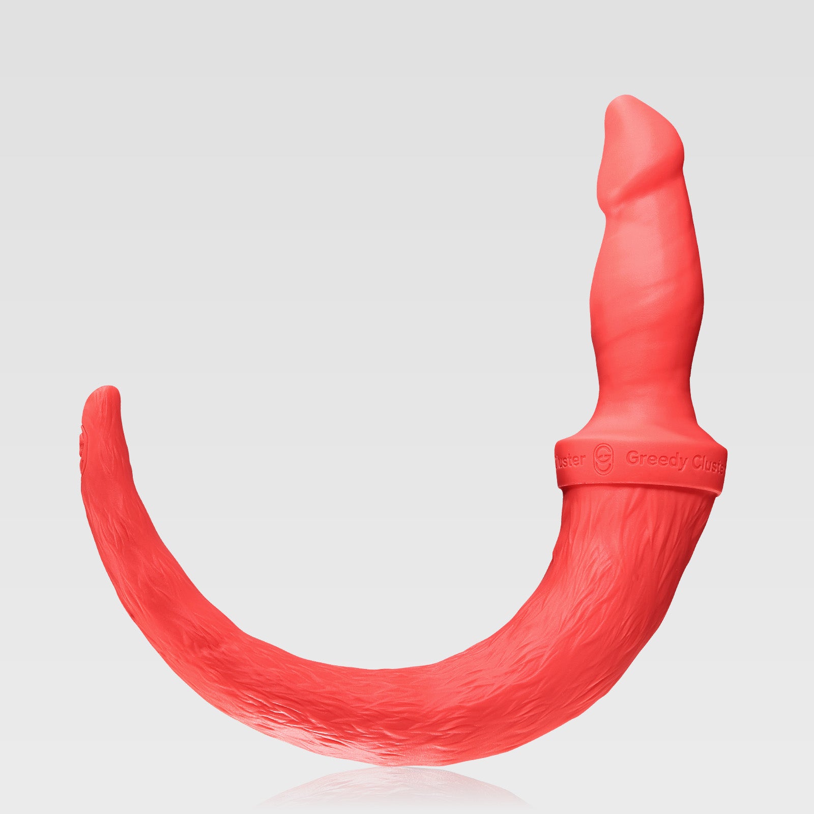 GreedyCluster PUPPY BOI PLUG silicone puppy tail plug, Scarlett textured tail design