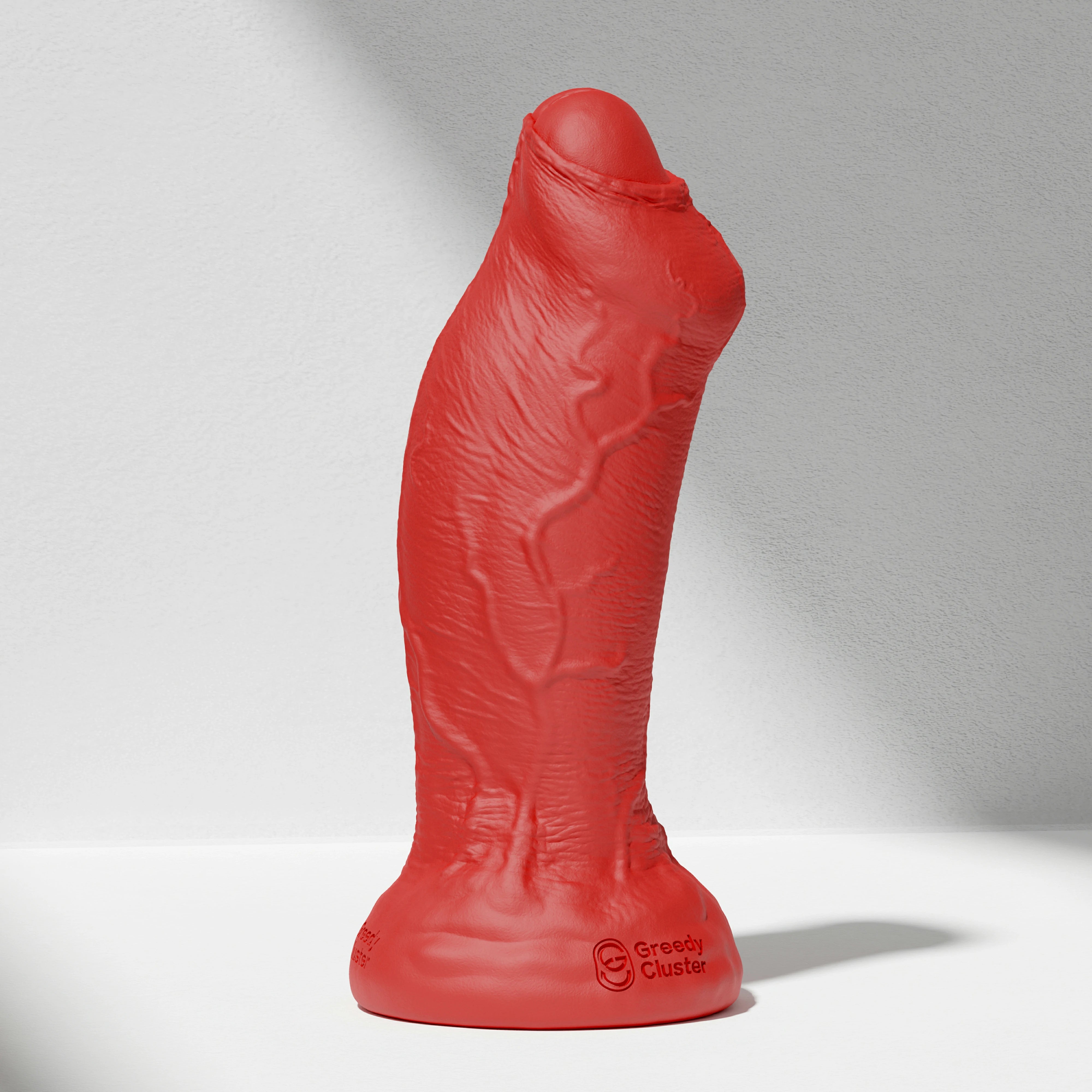 GreedyCluster RAPPER DILDO realistic platinum silicone dildo in Scarlett