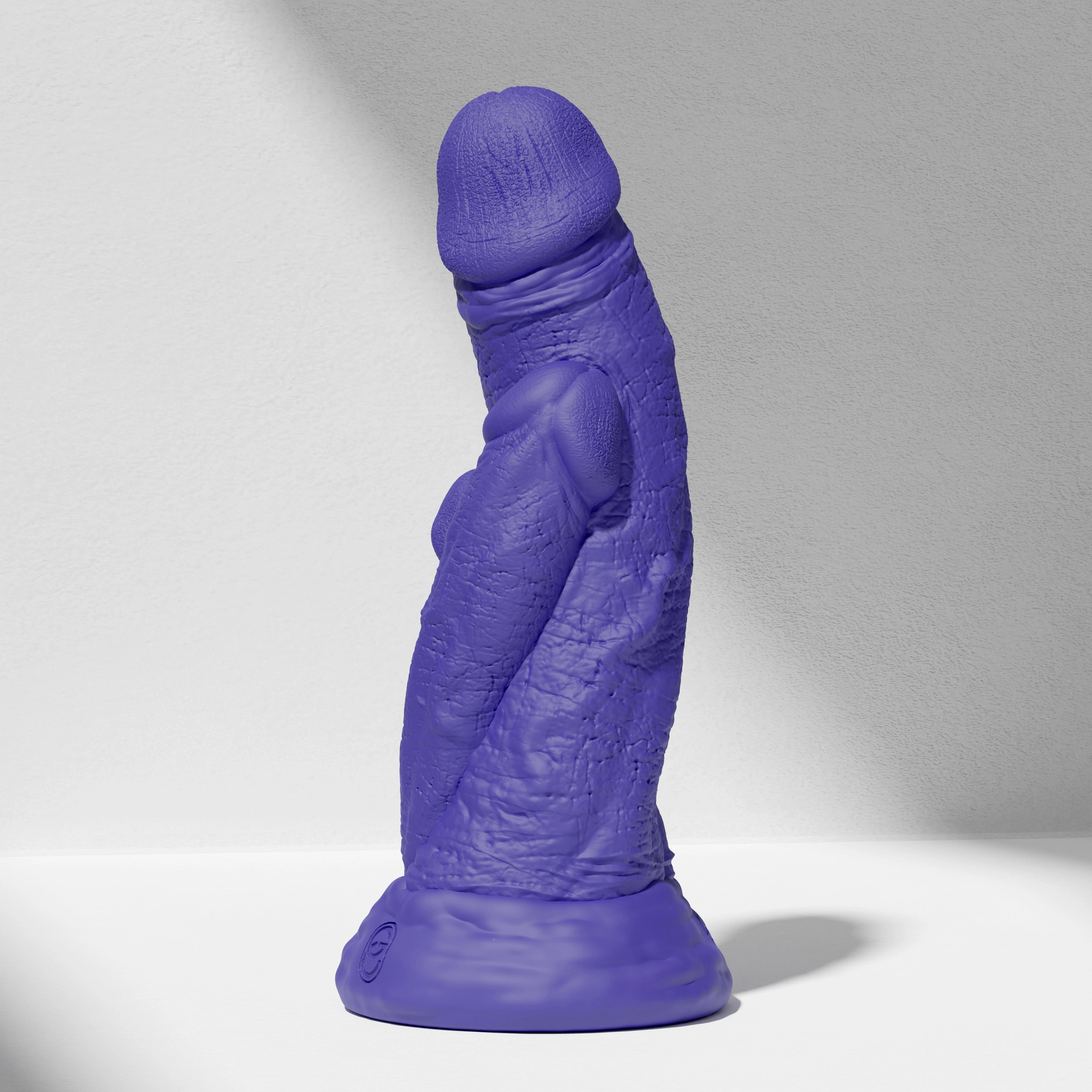 GreedyCluster TRIPLE DRAGON DILDO thick fantasy silicone dildo in Azure