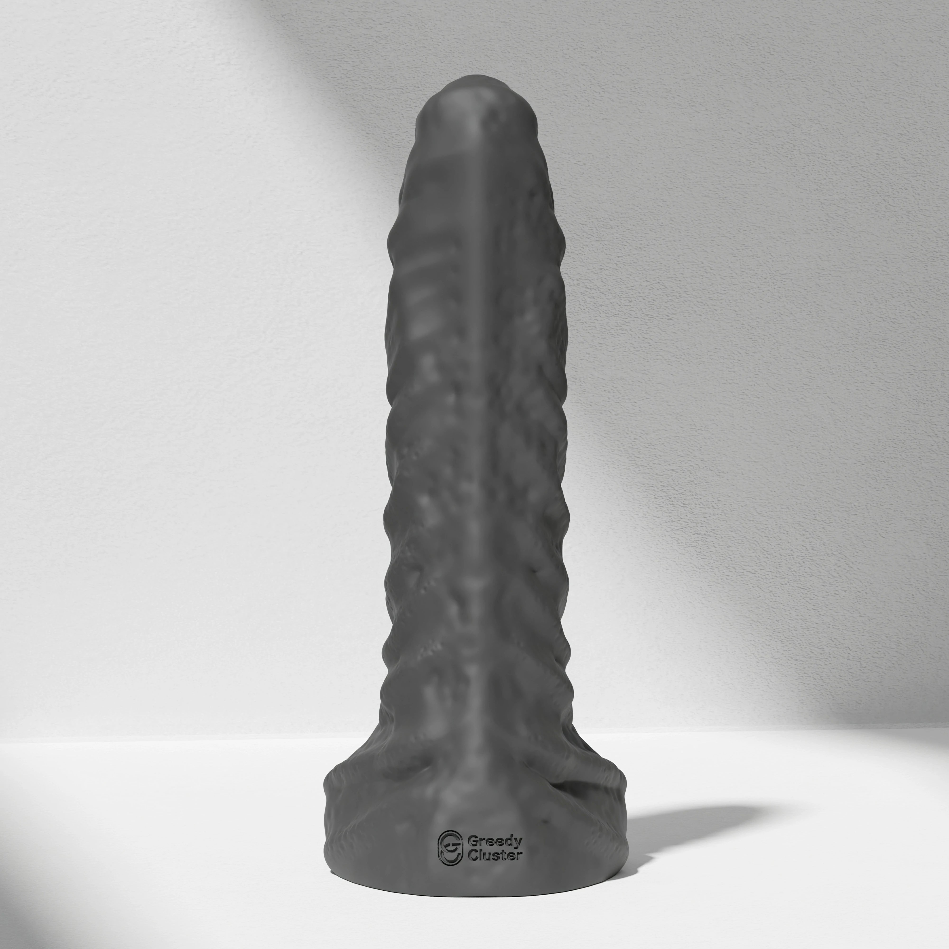 GreedyCluster TYRAN DILDO curved alien silicone dildo in Charcoal