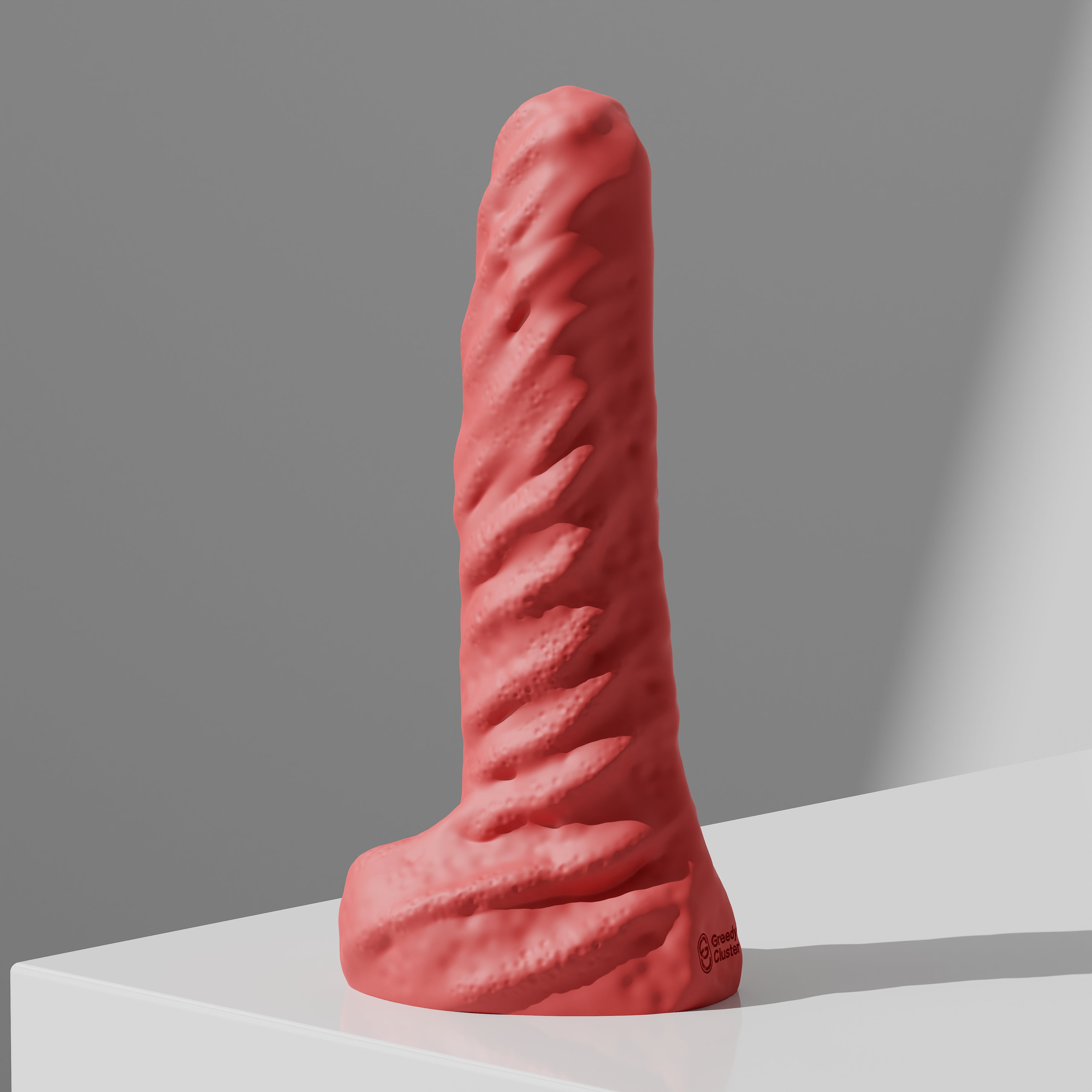GreedyCluster TYRAN DILDO curved alien silicone dildo, textured product detail
