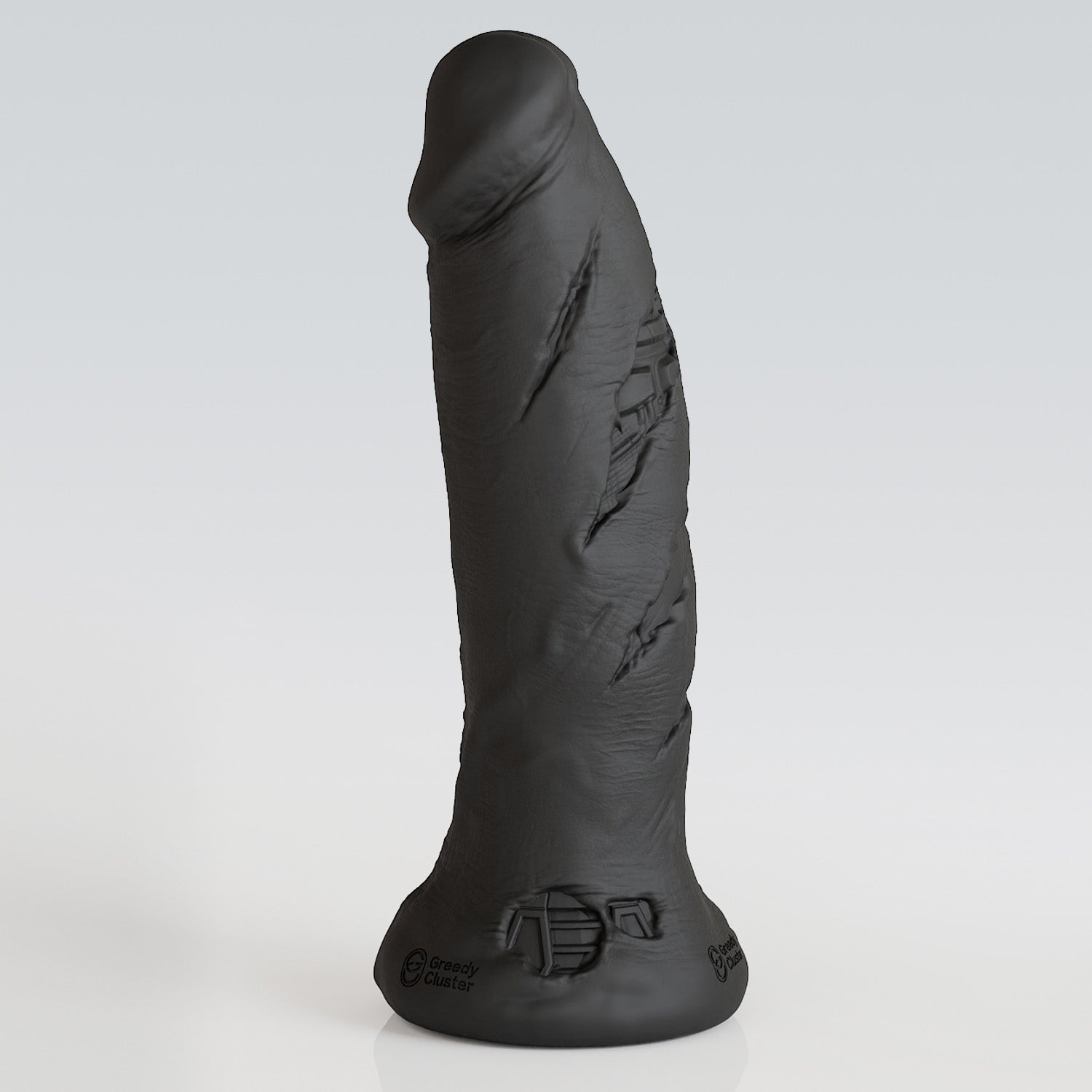 GreedyCluster WOLVERINE DILDO cybernetic realistic silicone dildo, Charcoal textured design