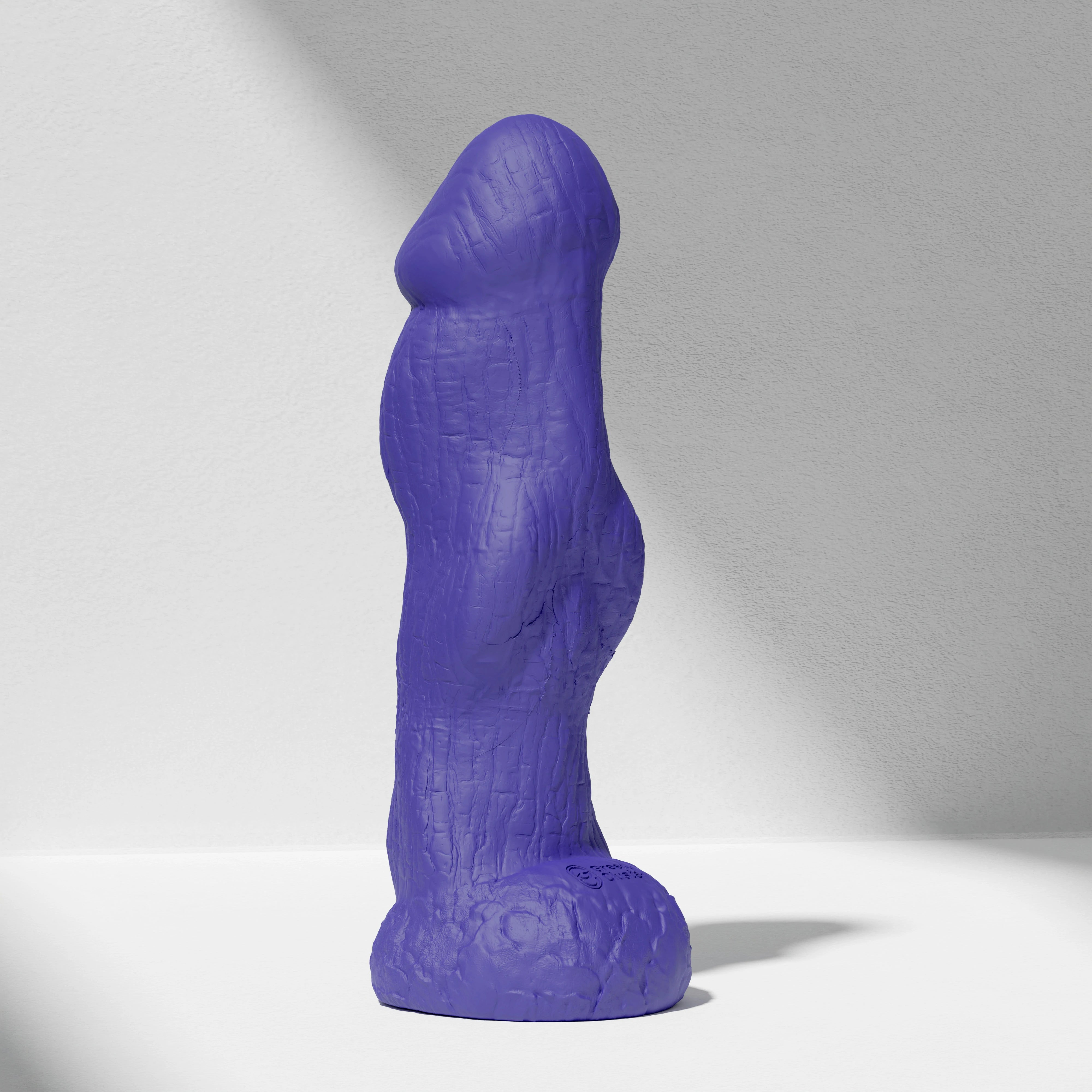 GreedyCluster HADES textured knot silicone dildo in Azure