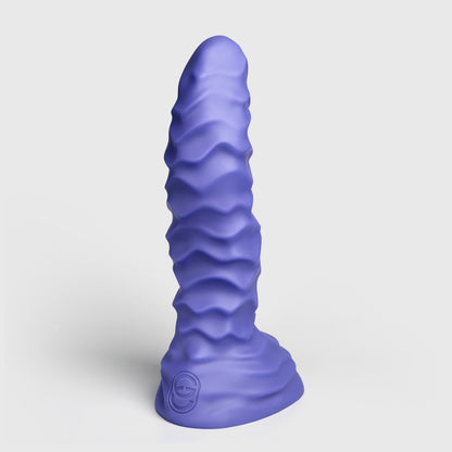 GreedyCluster ABADDON realistic platinum silicone dildo in Azure