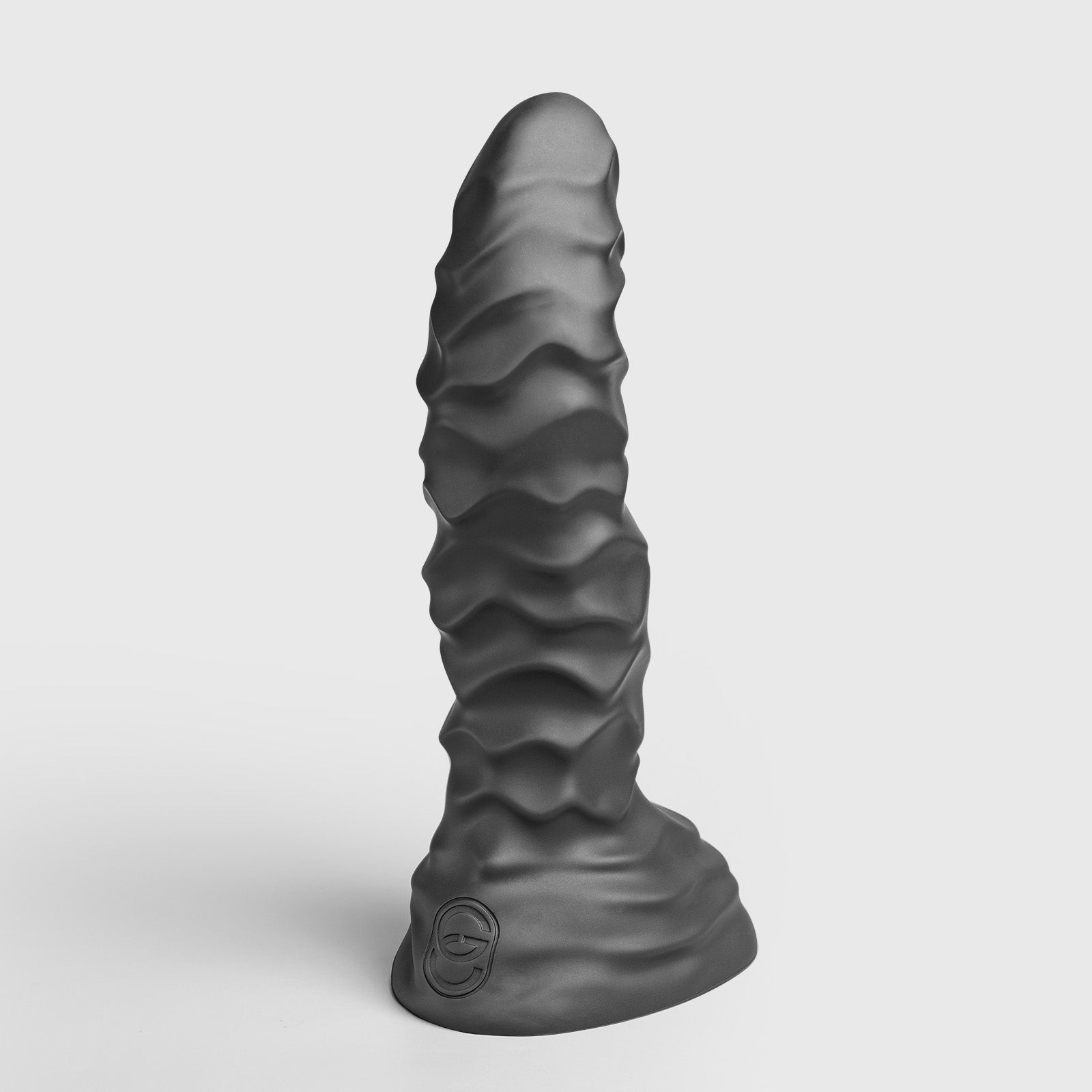 GreedyCluster ABADDON realistic platinum silicone dildo in Charcoal
