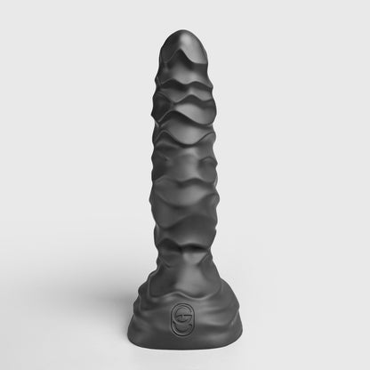 GreedyCluster ABADDON realistic platinum silicone dildo in Charcoal