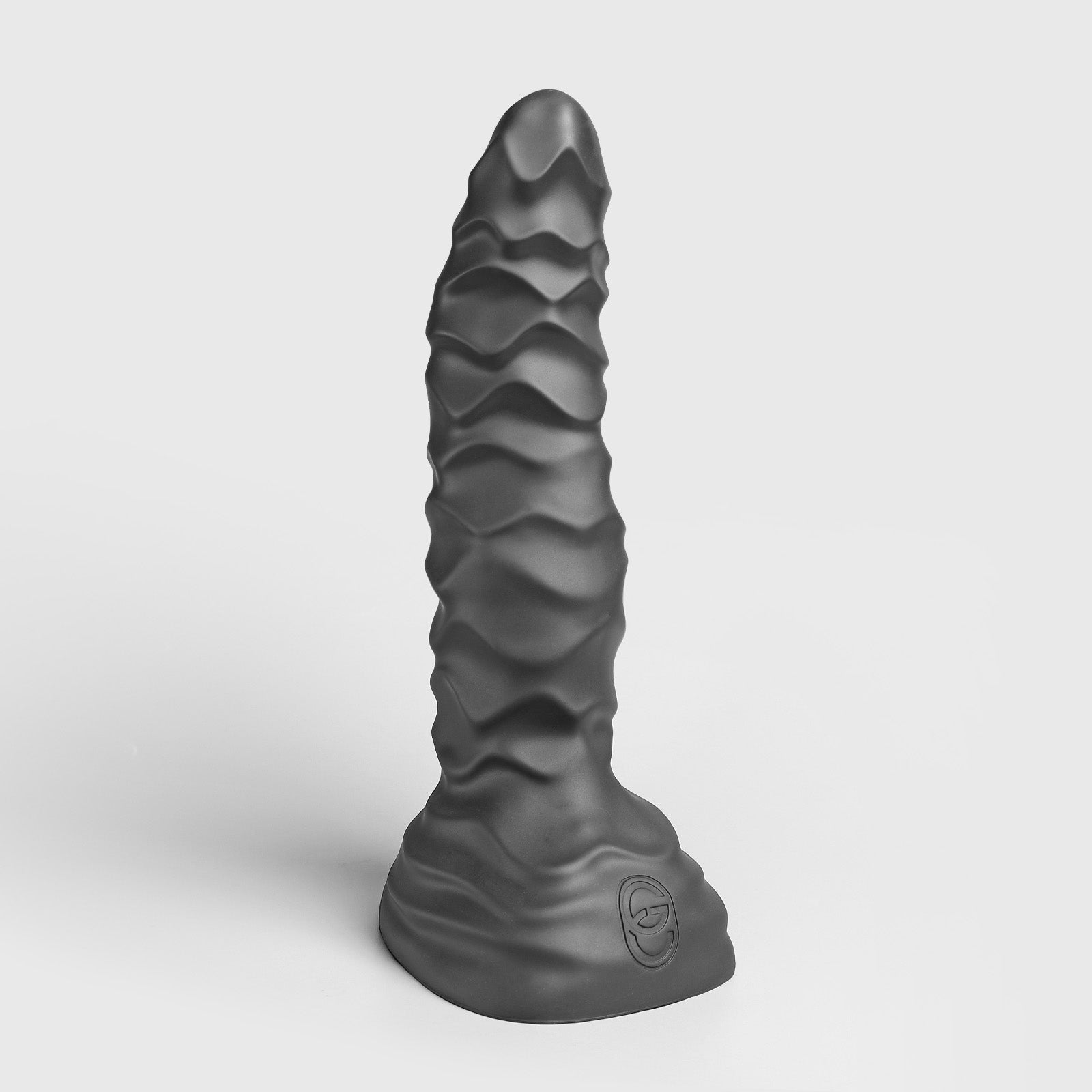 GreedyCluster ABADDON realistic platinum silicone dildo in Charcoal