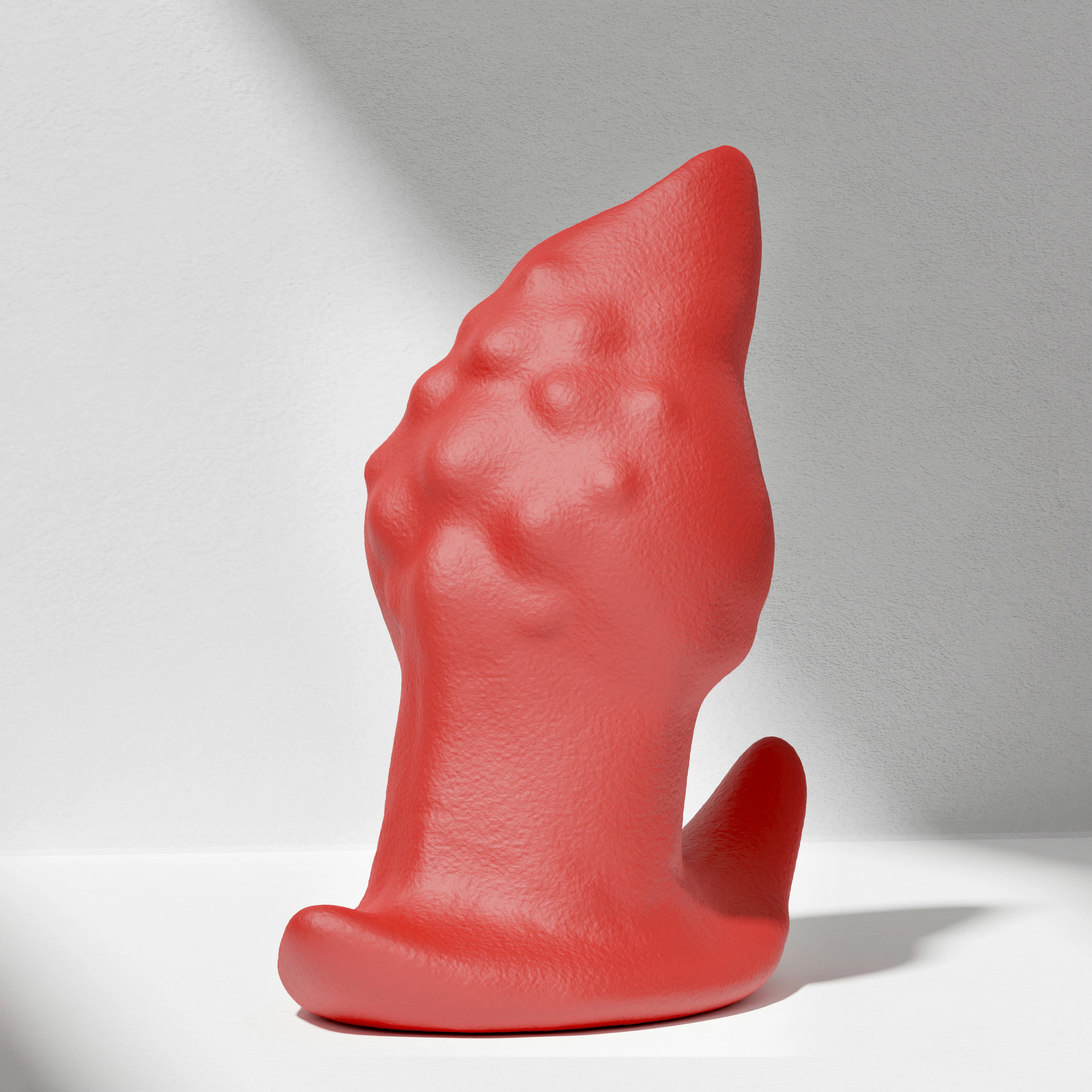 GreedyCluster GREEDYHOLE TUNNEL PLUG 02 silicone tunnel butt plug red product view