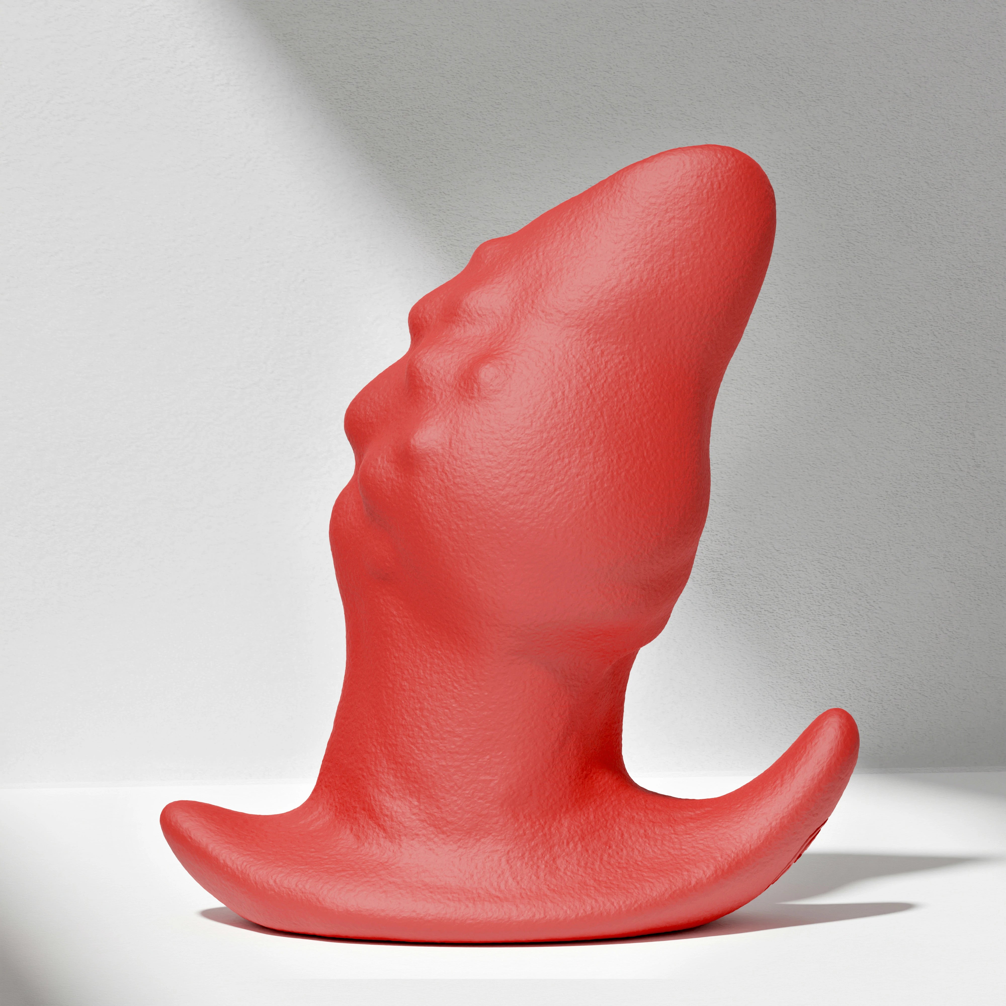 GreedyCluster GREEDYHOLE TUNNEL PLUG 02 silicone tunnel butt plug red product view