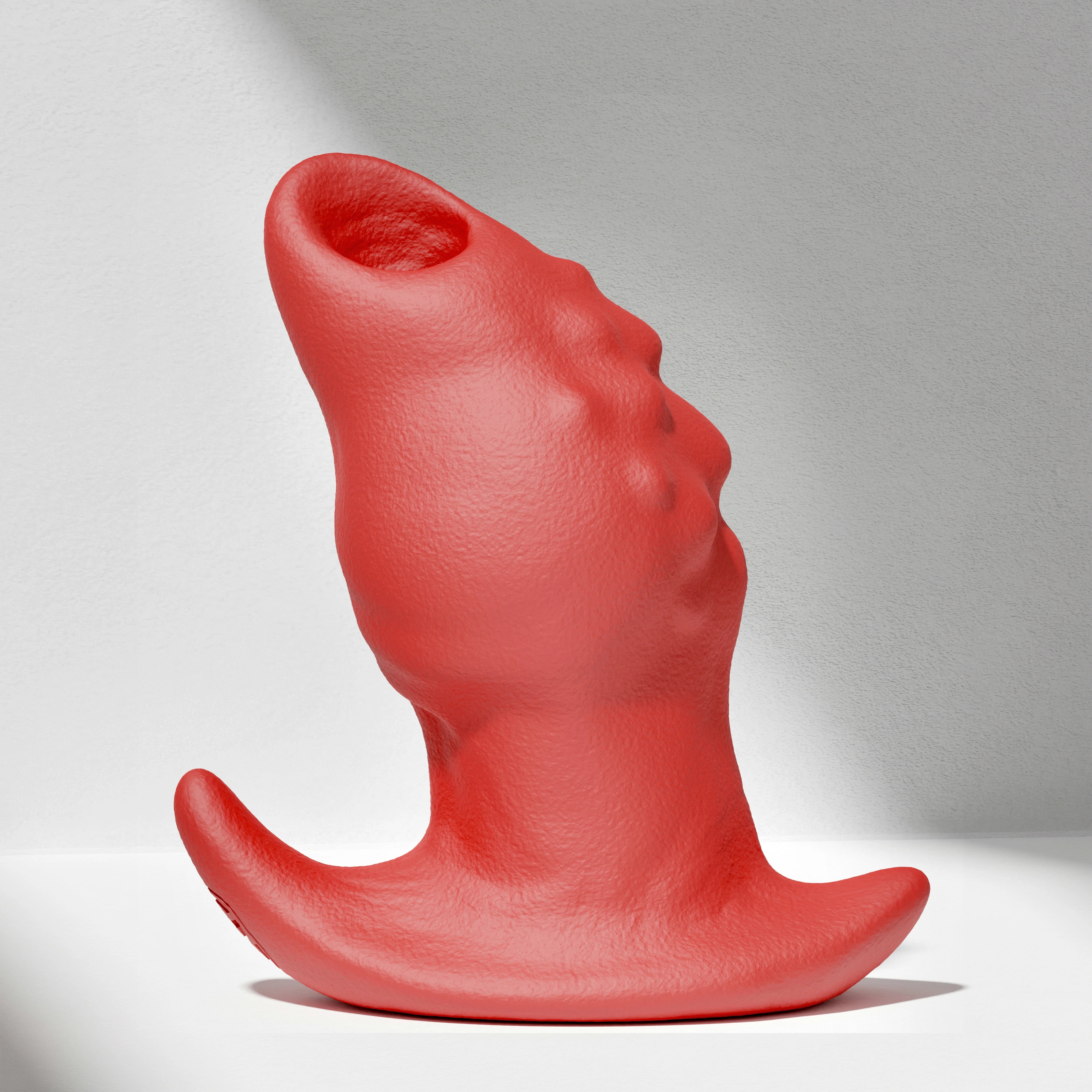 GreedyCluster GREEDYHOLE TUNNEL PLUG 02 silicone tunnel butt plug red product view