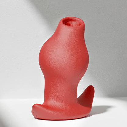 GreedyCluster GREEDYHOLE TUNNEL PLUG 03 silicone tunnel butt plug red product view