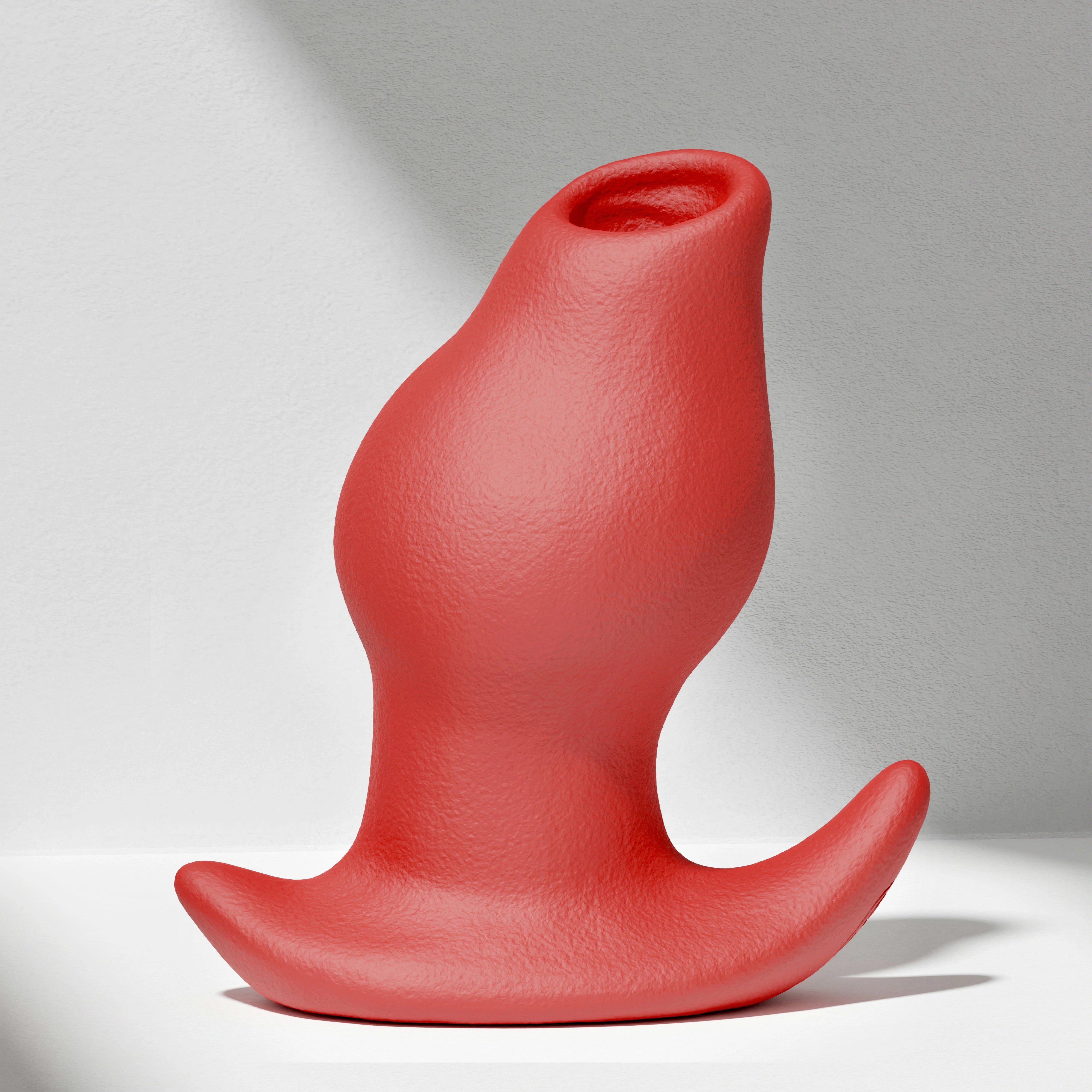 GreedyCluster GREEDYHOLE TUNNEL PLUG 03 silicone tunnel butt plug red product view