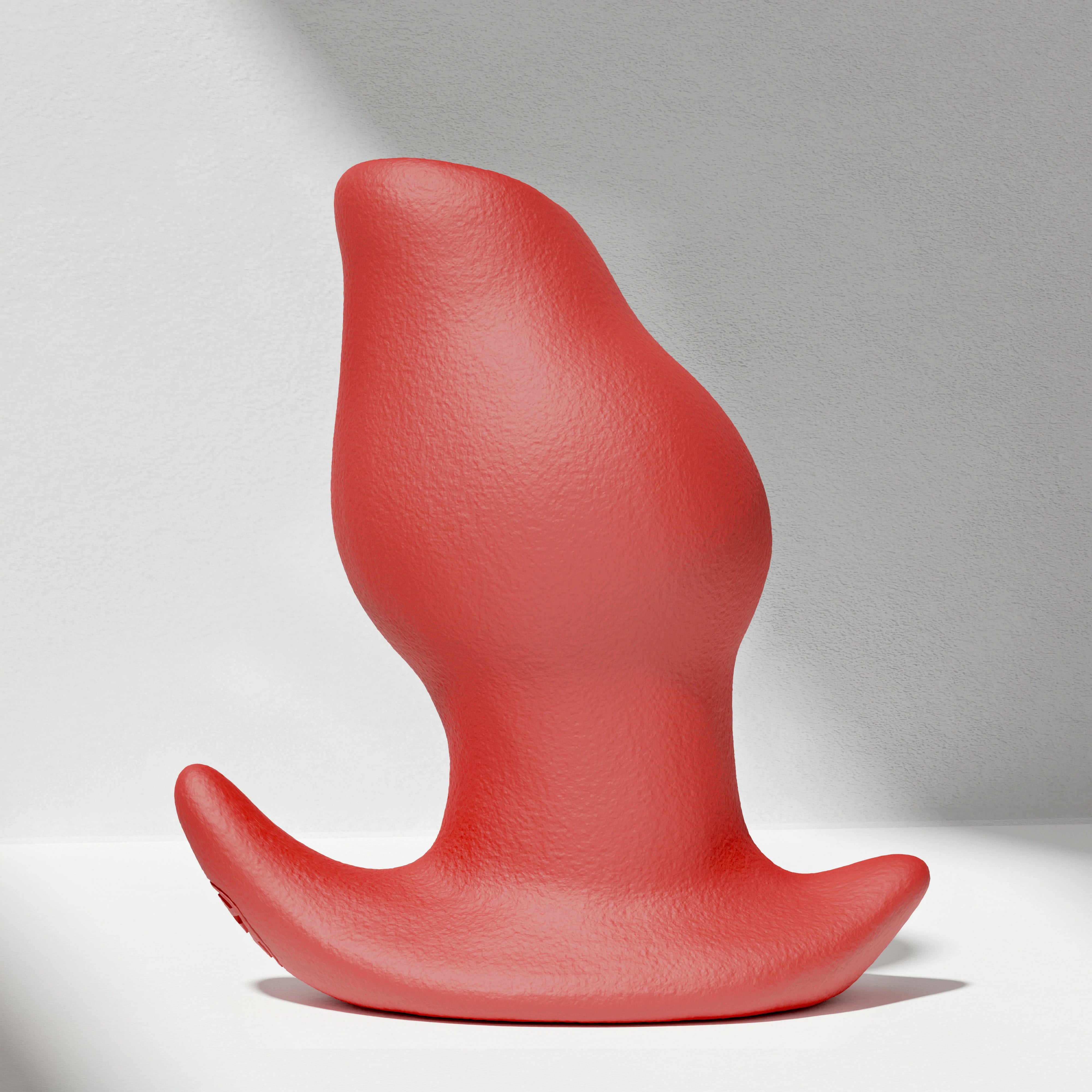 GreedyCluster GREEDYHOLE TUNNEL PLUG 03 silicone tunnel butt plug red product view