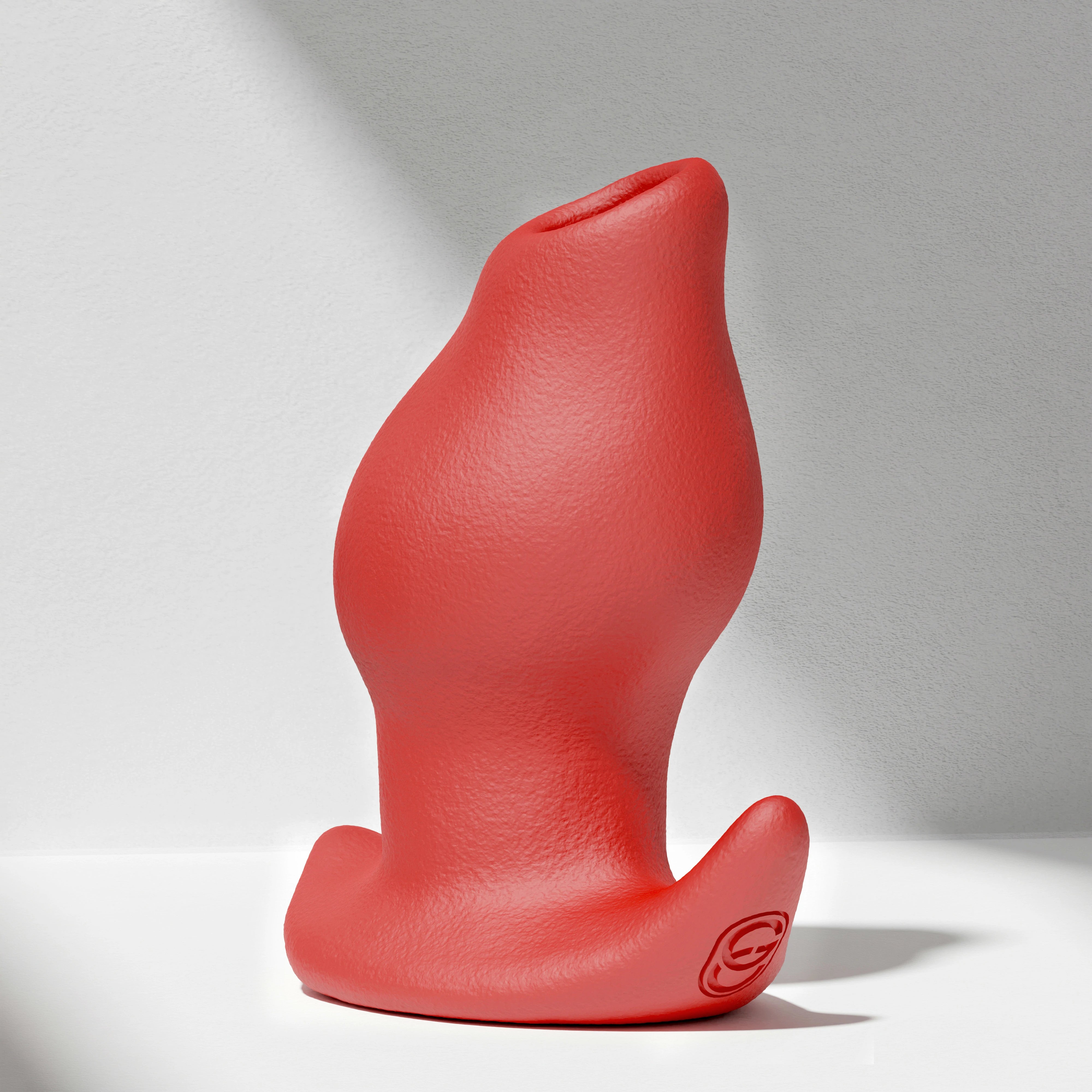 GreedyCluster GREEDYHOLE TUNNEL PLUG 03 silicone tunnel butt plug red product view