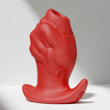 GreedyCluster GREEDYHOLE TUNNEL PLUG 04 silicone tunnel butt plug red product view