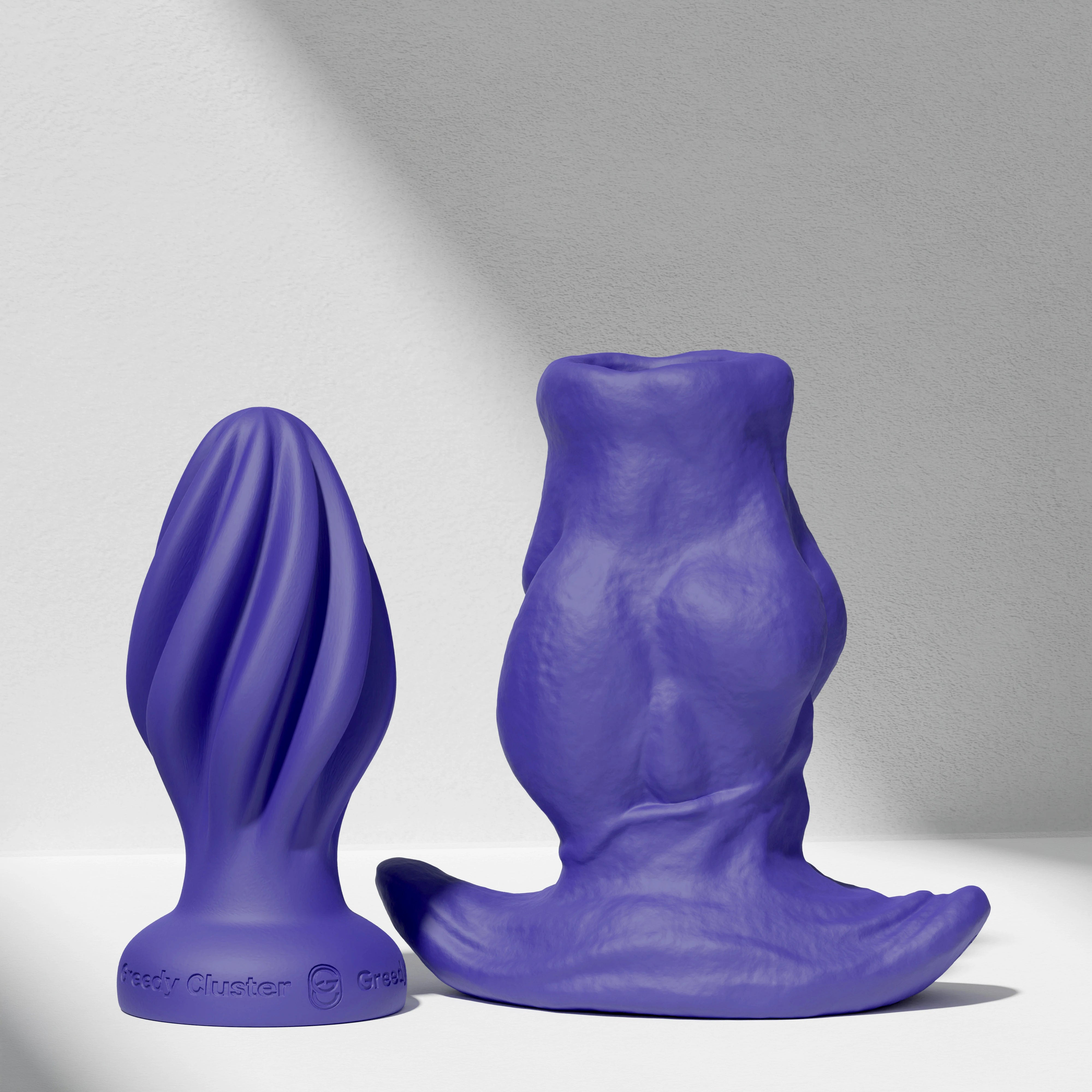 GreedyCluster GREEDYHOLE COMBO SET hollow silicone butt plug set in Azure
