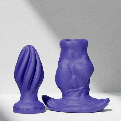 GreedyCluster GREEDYHOLE COMBO SET hollow silicone butt plug set in Azure