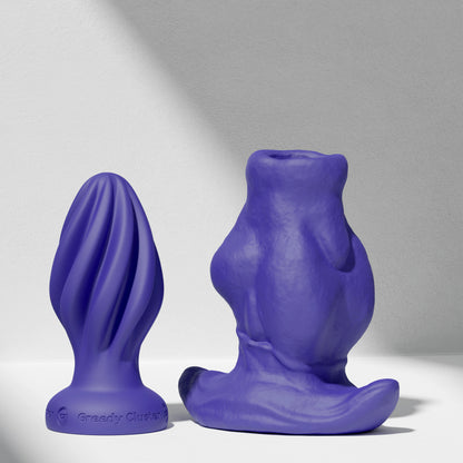 GreedyCluster GREEDYHOLE COMBO SET hollow silicone butt plug set in Azure