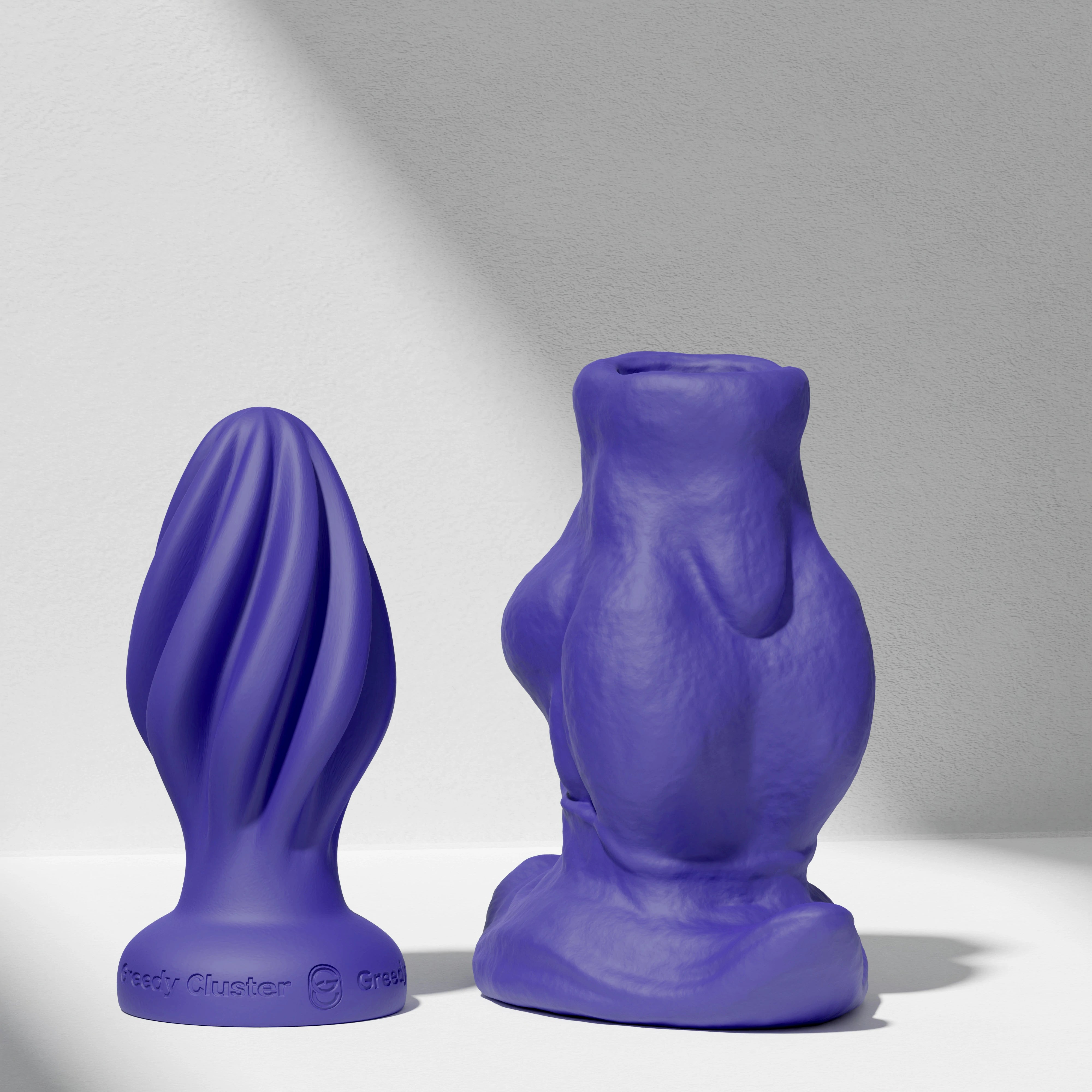 GreedyCluster GREEDYHOLE COMBO SET hollow silicone butt plug set in Azure