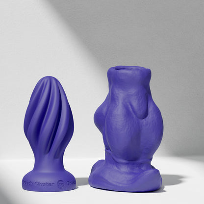 GreedyCluster GREEDYHOLE COMBO SET hollow silicone butt plug set in Azure