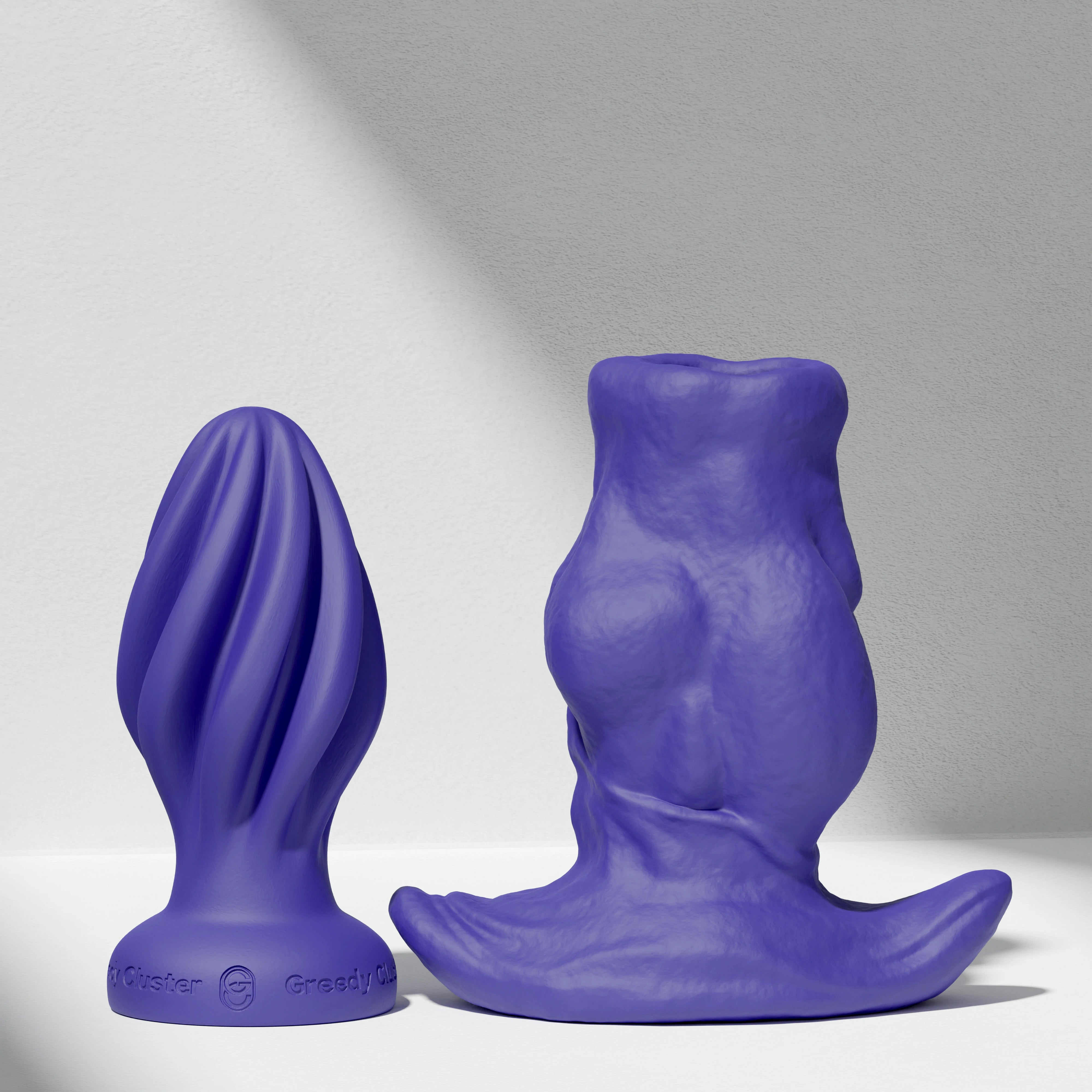 GreedyCluster GREEDYHOLE COMBO SET hollow silicone butt plug set in Azure