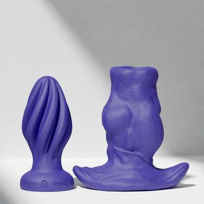 GreedyCluster GREEDYHOLE COMBO SET hollow silicone butt plug set in Azure