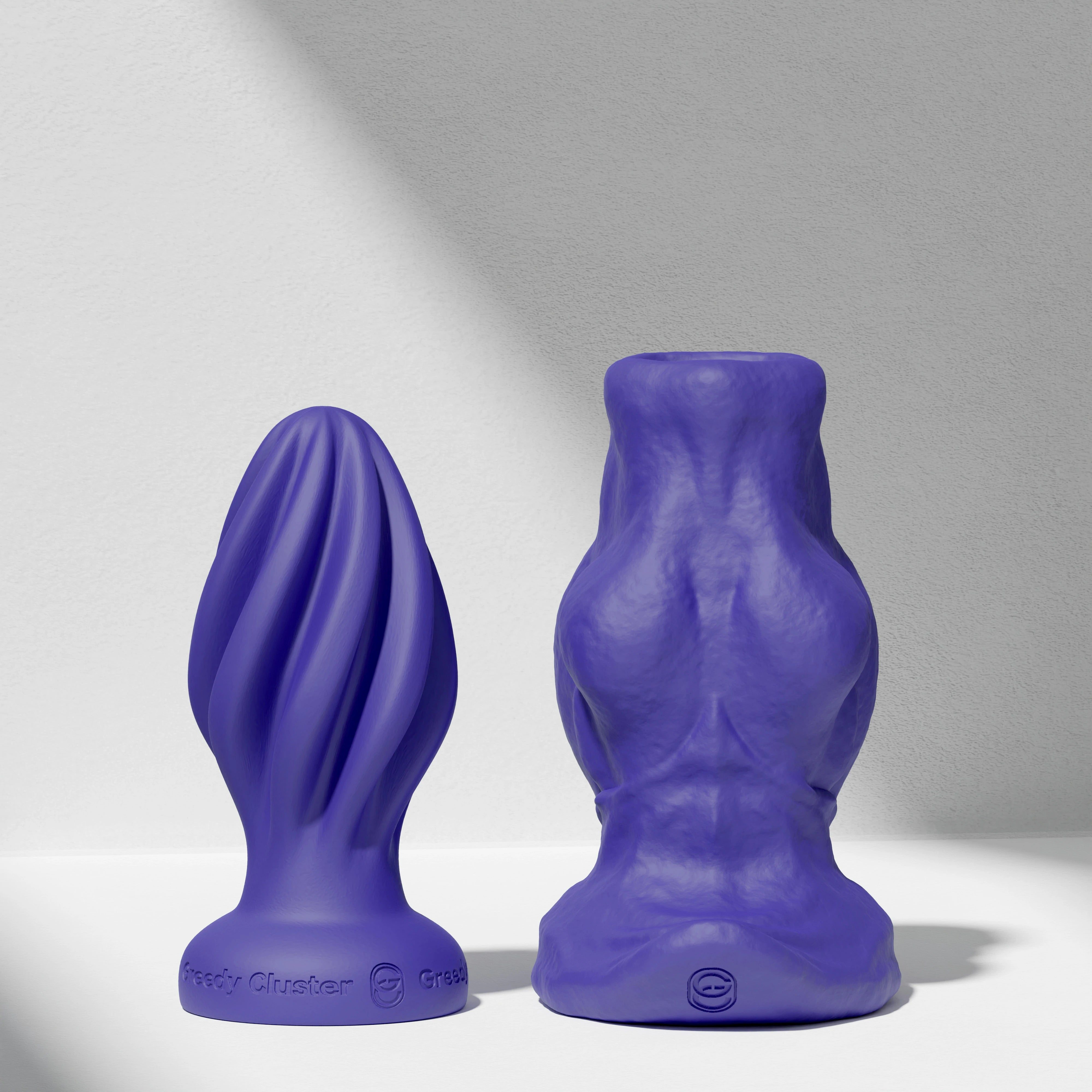 GreedyCluster GREEDYHOLE COMBO SET hollow silicone butt plug set in Azure