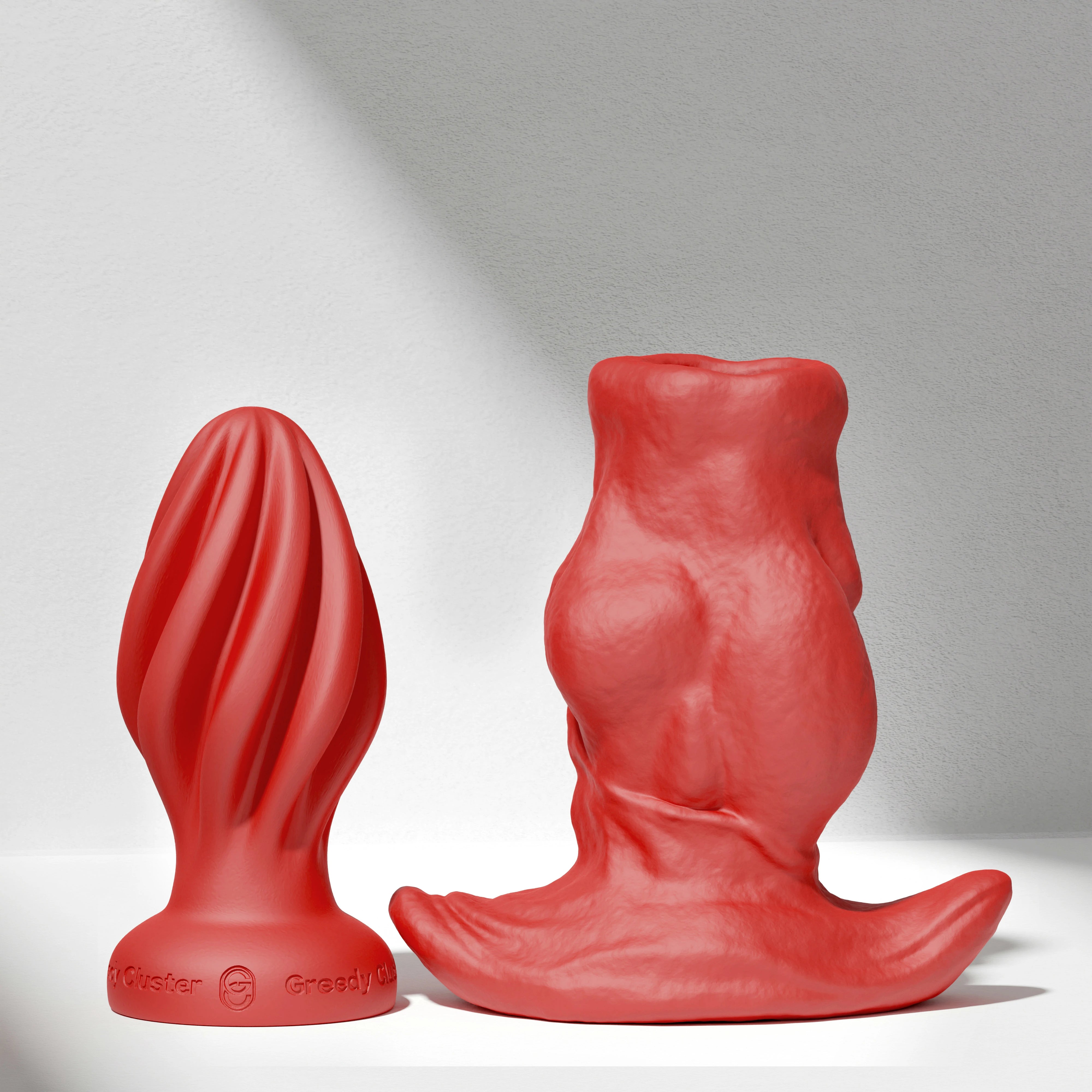 GreedyCluster GREEDYHOLE COMBO SET hollow silicone butt plug set in Scarlett