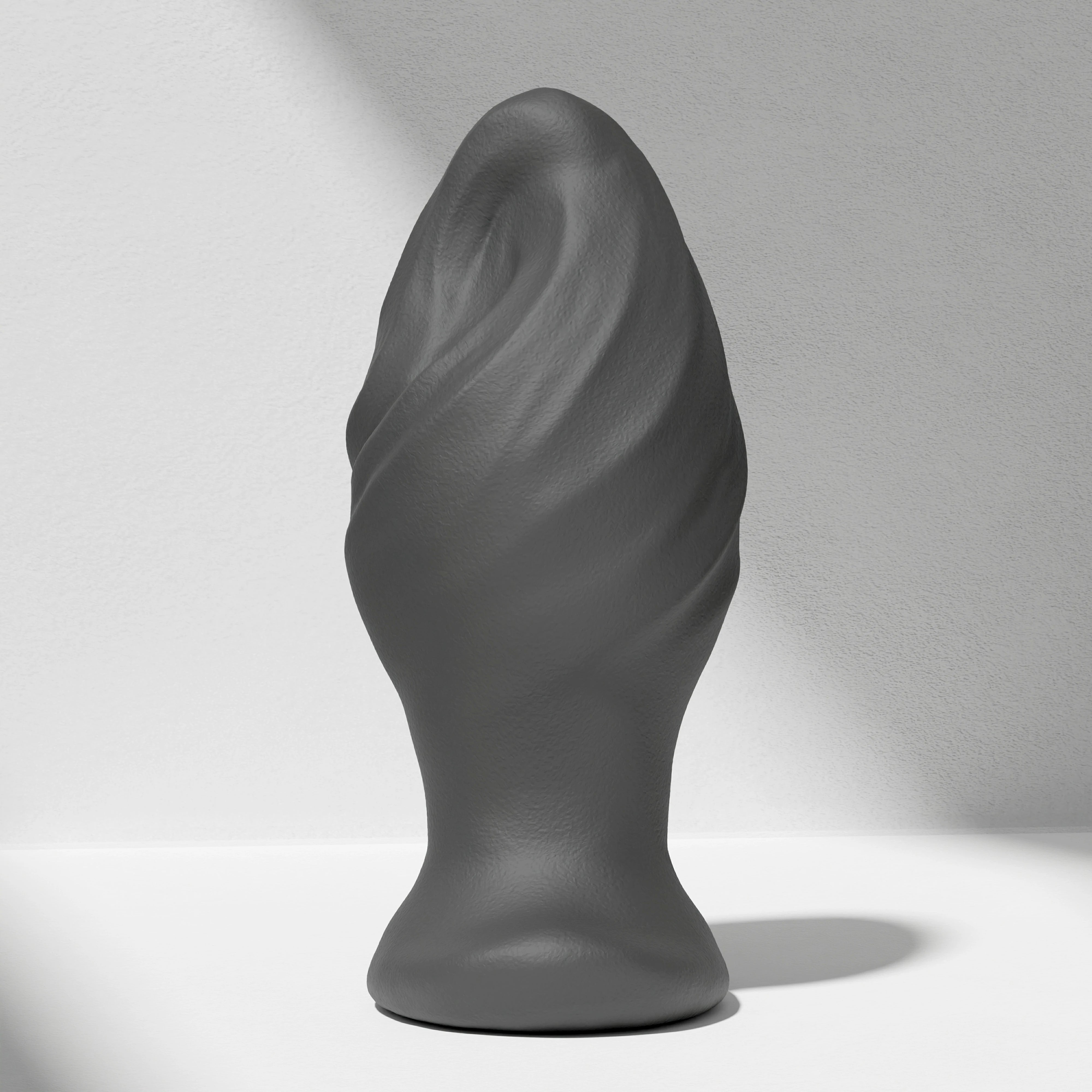 GreedyCluster GREEDYHOLE STOPPER 01 beginner silicone butt plug in Charcoal
