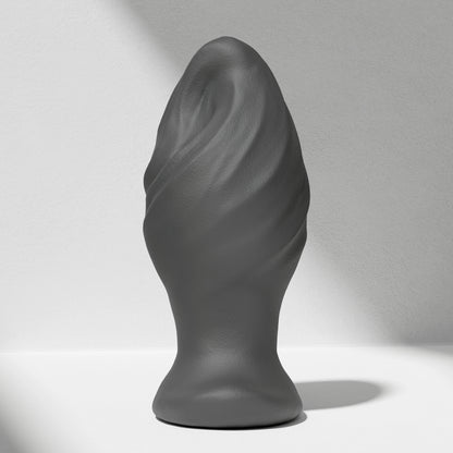 GreedyCluster GREEDYHOLE STOPPER 01 beginner silicone butt plug in Charcoal