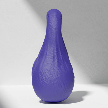 GreedyCluster O-RING 02 platinum silicone cock ring with balls, Azure blue