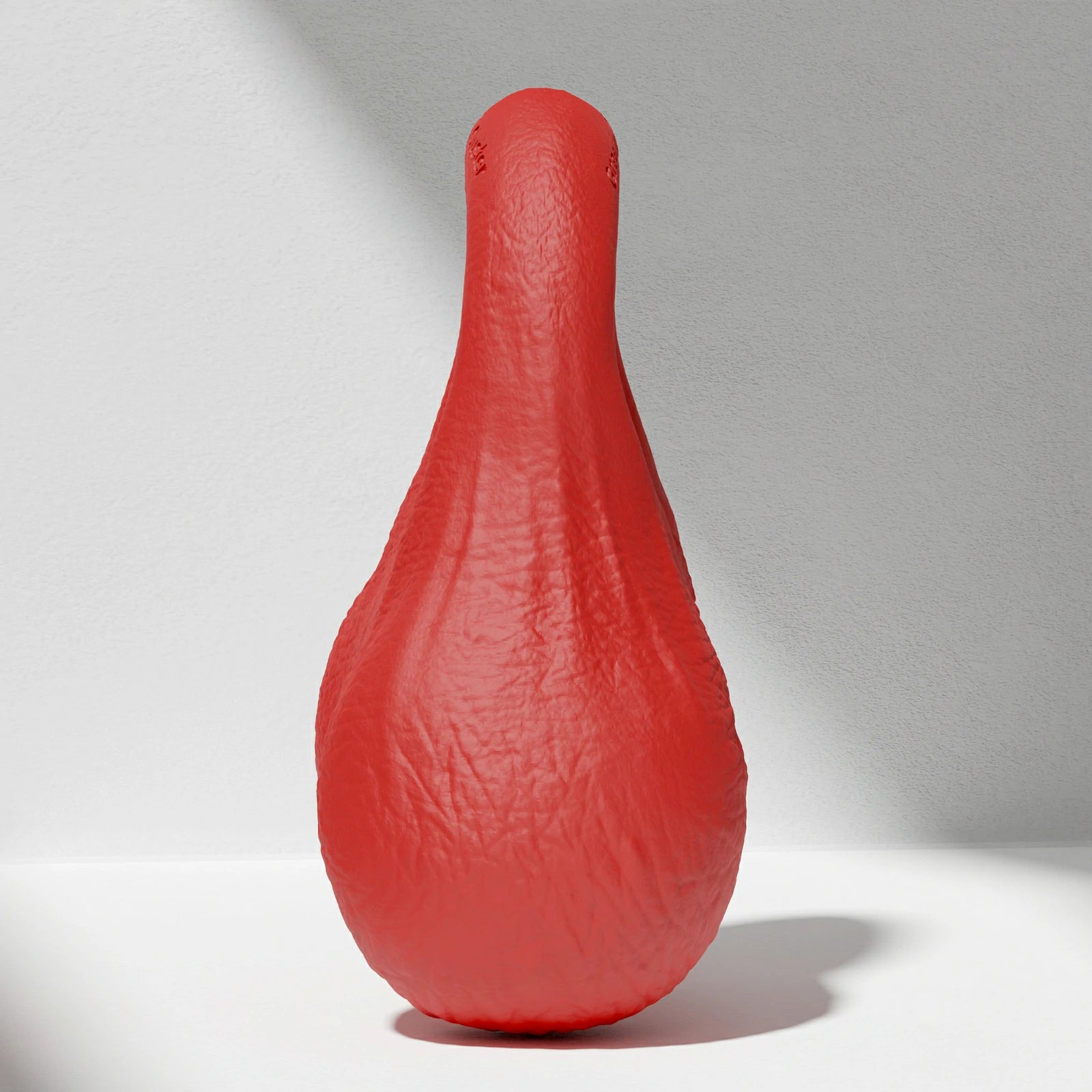 GreedyCluster O-RING 02 platinum silicone cock ring with balls, Scarlett red