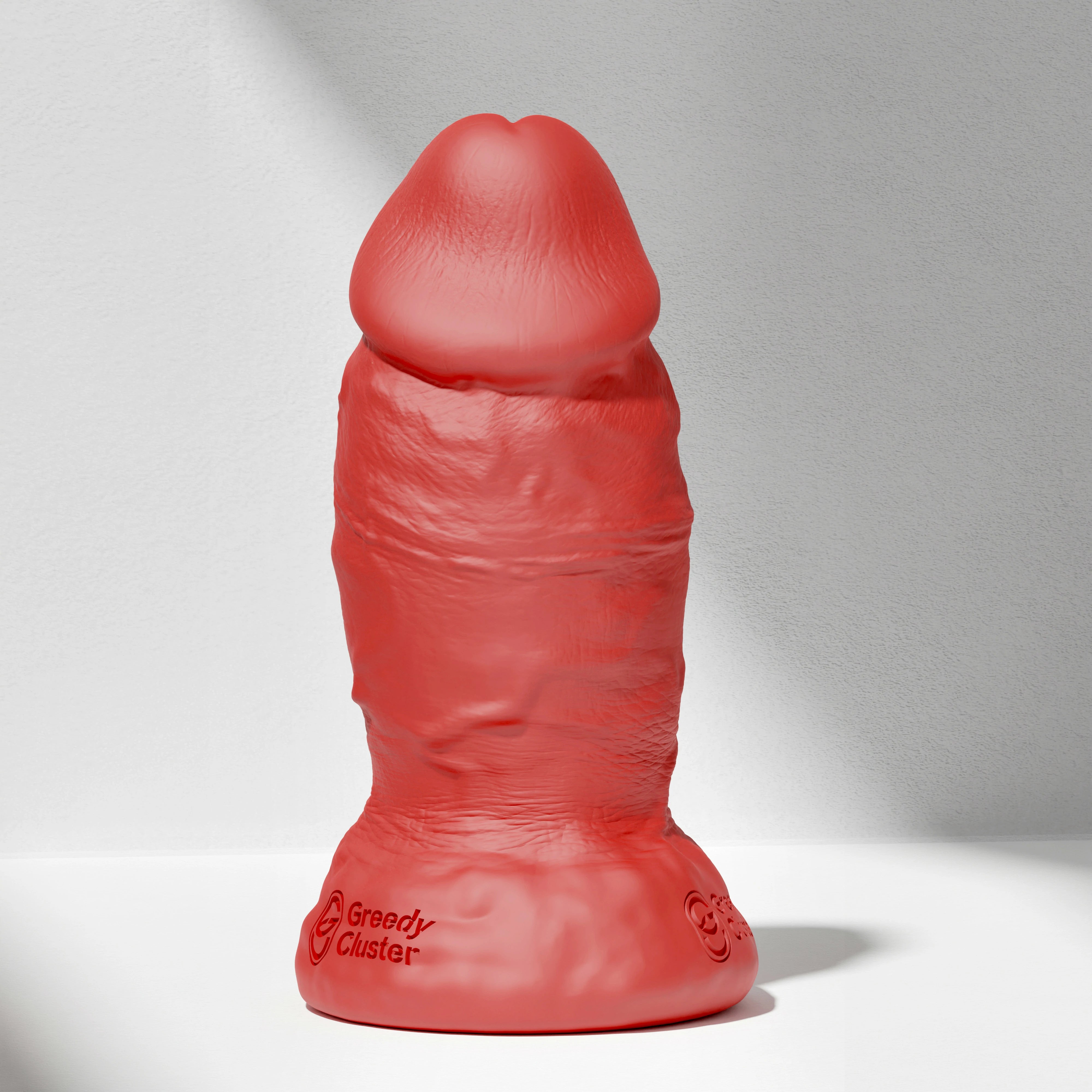 GreedyCluster PHAT thick silicone dildo for anal width training in Scarlett