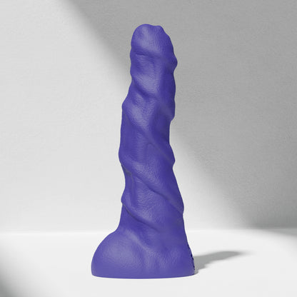 GreedyCluster RAM huge ridged alien silicone dildo in Azure