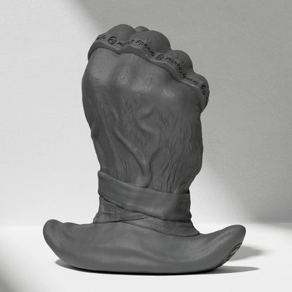 GreedyCluster ROGUE PUNCH STOPPER fist-shaped silicone dildo for anal fisting in Charcoal