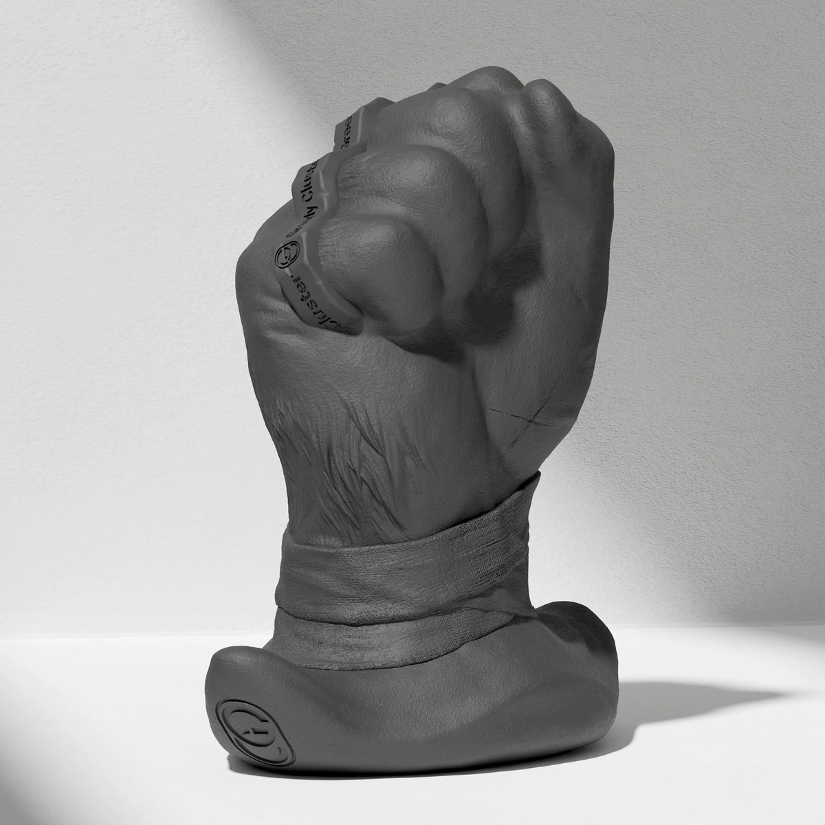 GreedyCluster ROGUE PUNCH STOPPER fist-shaped silicone dildo for anal fisting in Charcoal