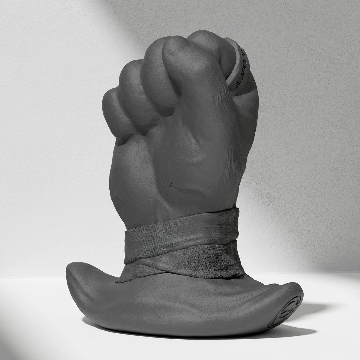 GreedyCluster ROGUE PUNCH STOPPER fist-shaped silicone dildo for anal fisting in Charcoal