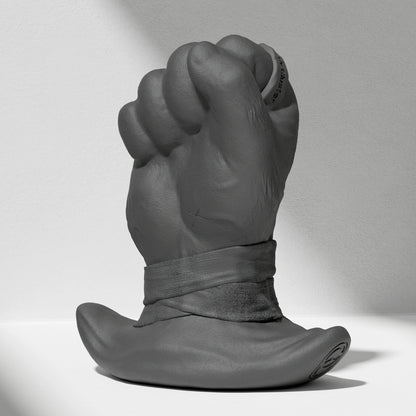 GreedyCluster ROGUE PUNCH STOPPER fist-shaped silicone dildo for anal fisting in Charcoal